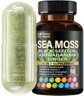SoundHealth Sea Moss Capsules – 8000mg Sea Moss, 4000mg Black Seed, 2000mg Ashwagandha, Turmeric & Burdock, Vitamin C & D3 (30 Days)