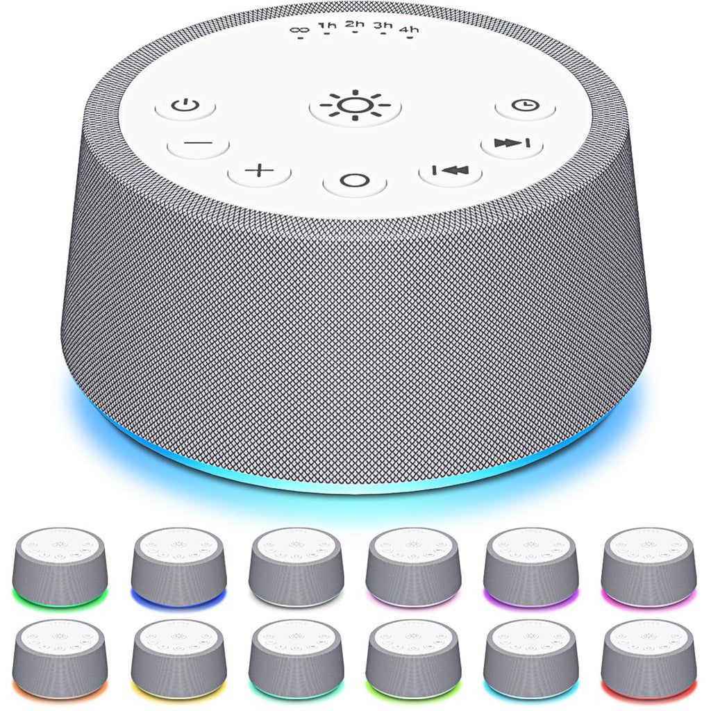 SoundLegend White Noise Sleep Machine — 30 Sounds, 32-Level Volume, 12 Night Lights, 5 Timers, Compact Travel Gift