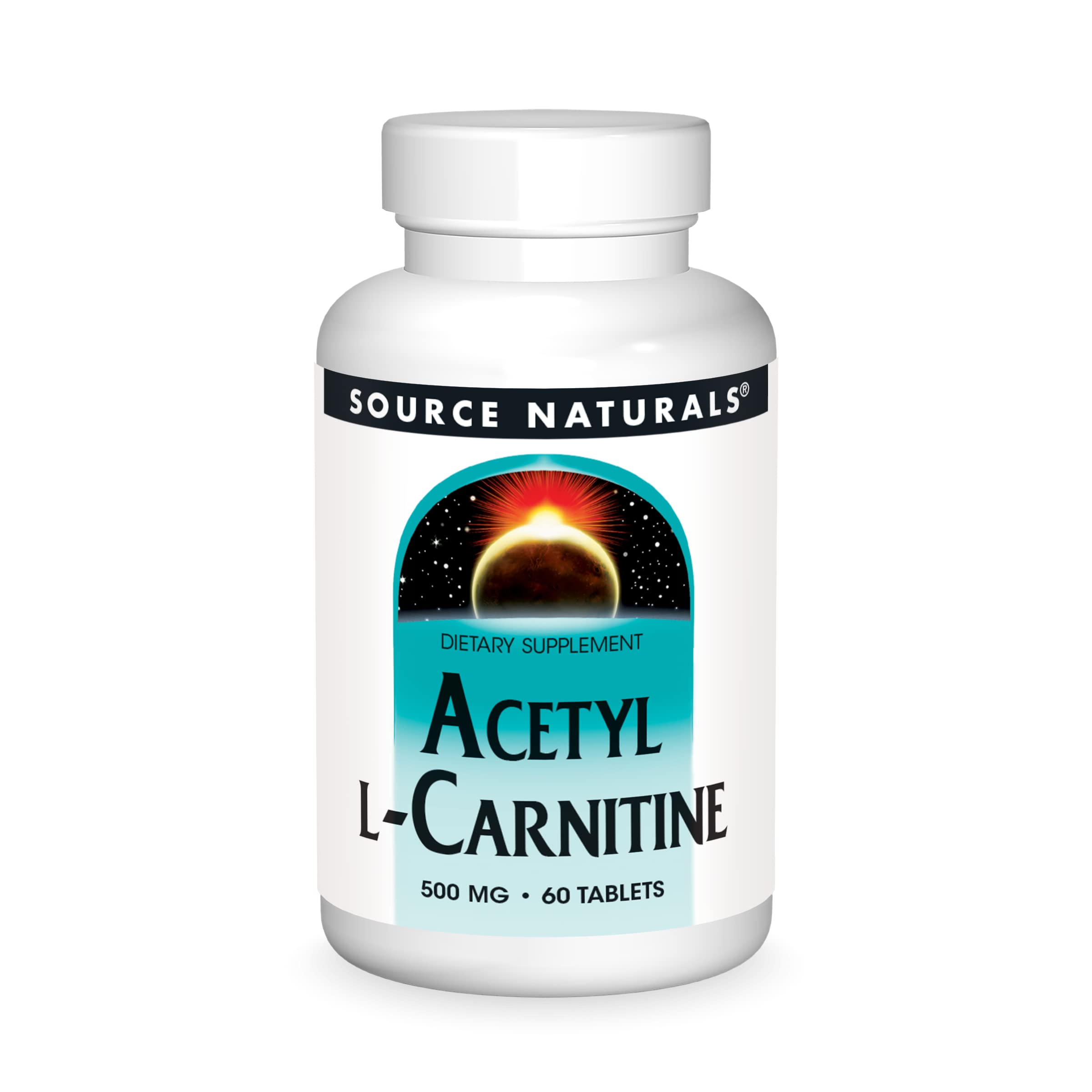 Source Naturals Acetyl L-Carnitine 500mg, 60 Tablets – Supports Memory, Focus & Muscle Energy
