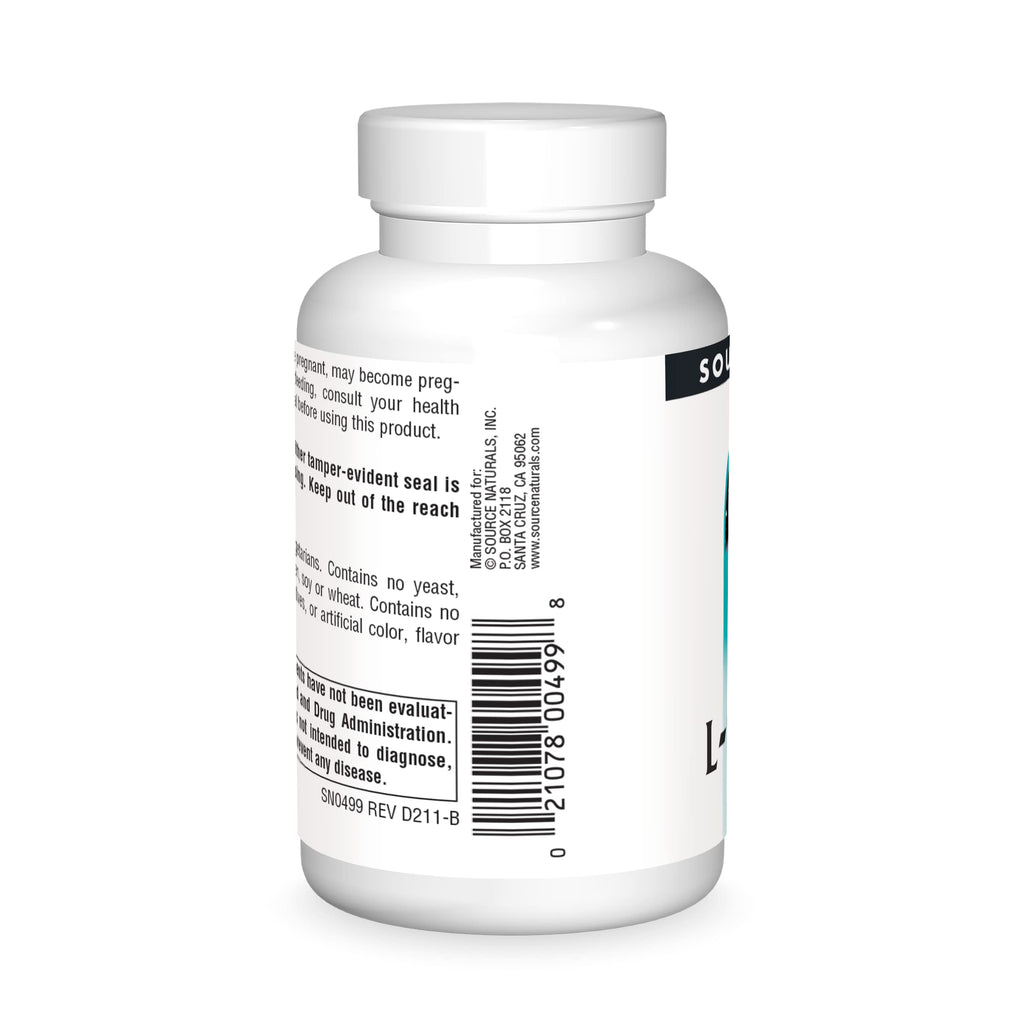Source Naturals Acetyl L-Carnitine 500mg, 60 Tablets – Supports Memory, Focus & Muscle Energy