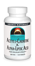 Source Naturals Acetyl L-Carnitine & Alpha-Lipoic Acid 650 mg – 120 Tablets