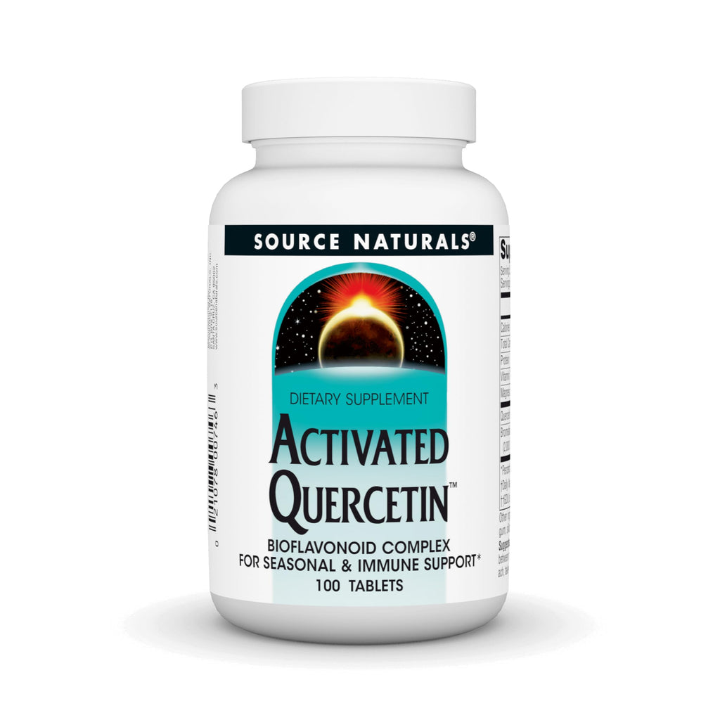 Source Naturals Activated Quercetin – Plant-Derived Bioflavonoid Complex | Seasonal & Immune Defense | 100 Vegetarian Friendly Tablets