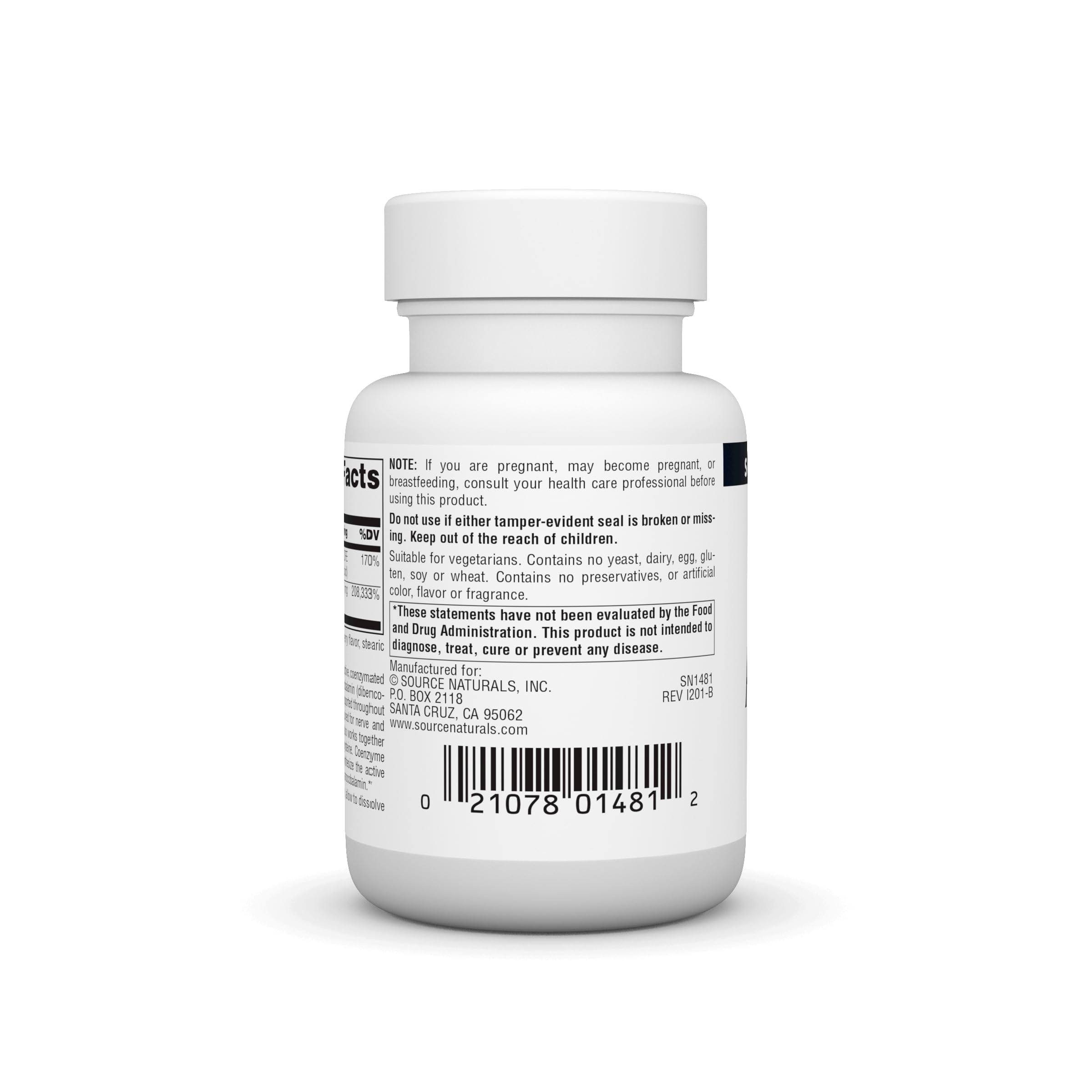 Source Naturals Advanced B-12 Complex 5 mg Lozenge – 60 Lozenges