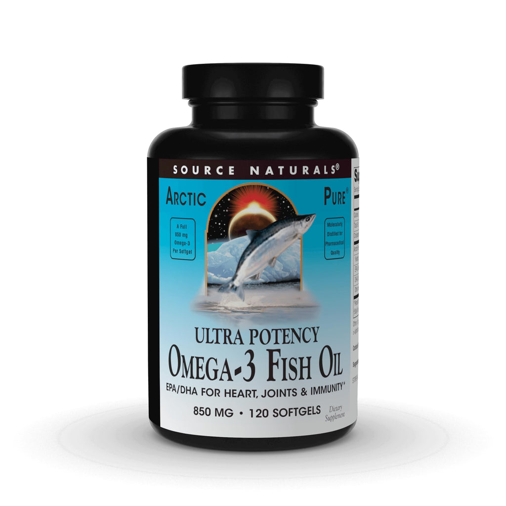 Source Naturals ArcticPure Ultra Potency 850 mg Omega-3 Fish Oil – 120 Softgels