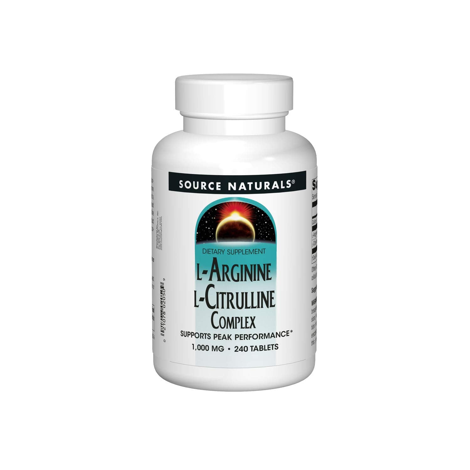 Source Naturals L-Arginine L-Citrulline Complex 1000 mg - 240 Tablets