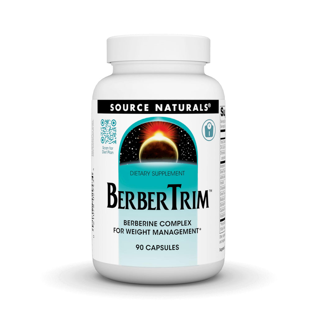 Source Naturals BerberTrim Berberine Complex for Weight Management (90 Veg Capsules)