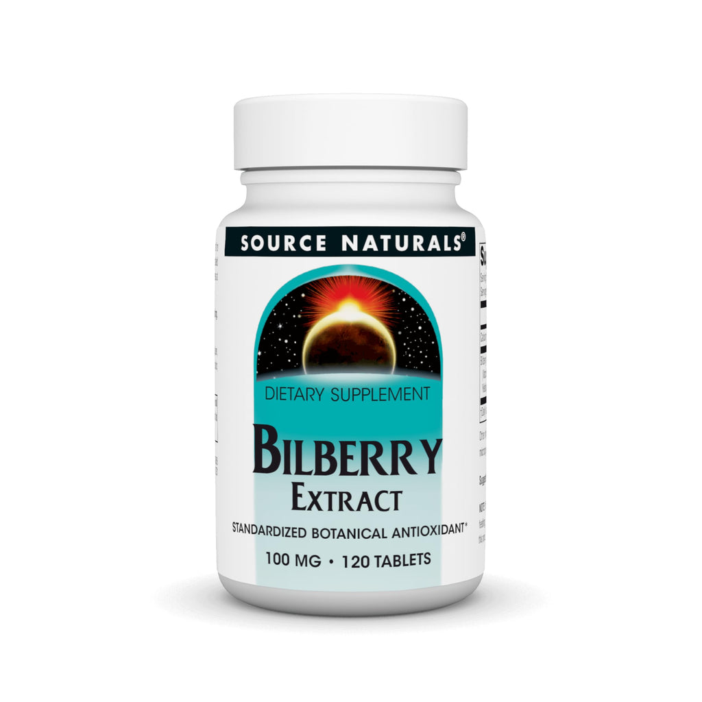 Source Naturals Bilberry Extract 100 mg | 120 Tablets | Anthocyanosides 32%