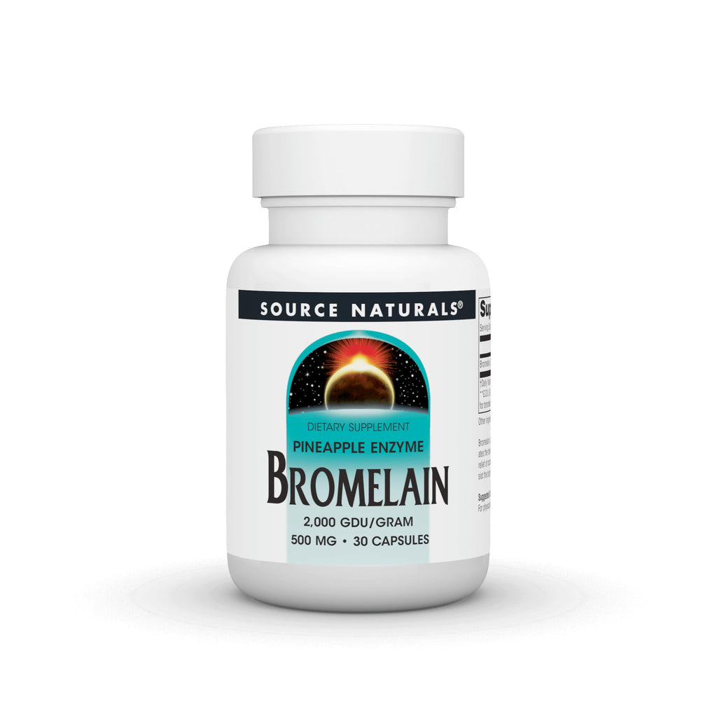 Source Naturals Pineapple Enzyme Bromelain - 2,000 GDU/GRAM - 500mg - 30 Capsules