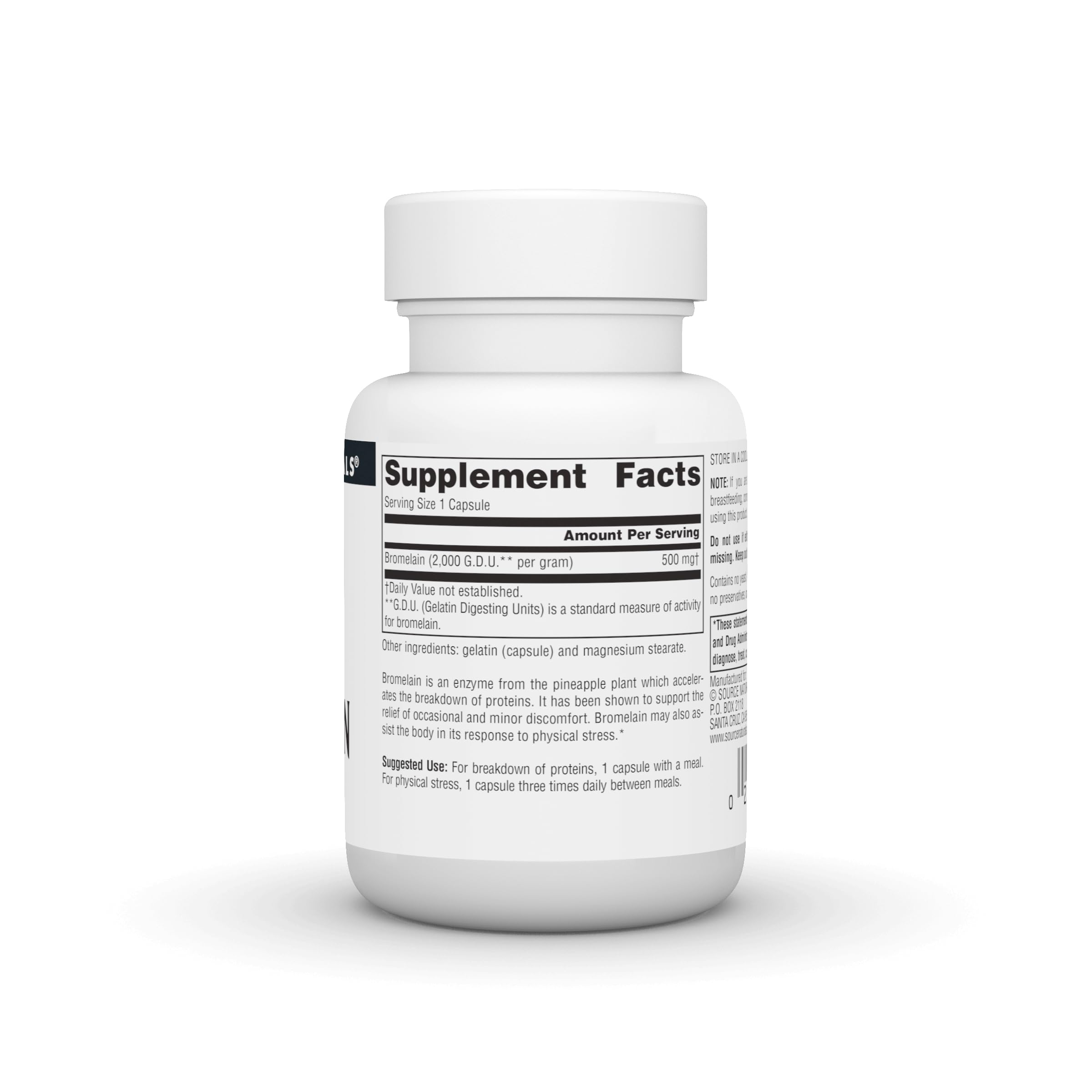 Source Naturals Pineapple Enzyme Bromelain - 2,000 GDU/GRAM - 500mg - 30 Capsules