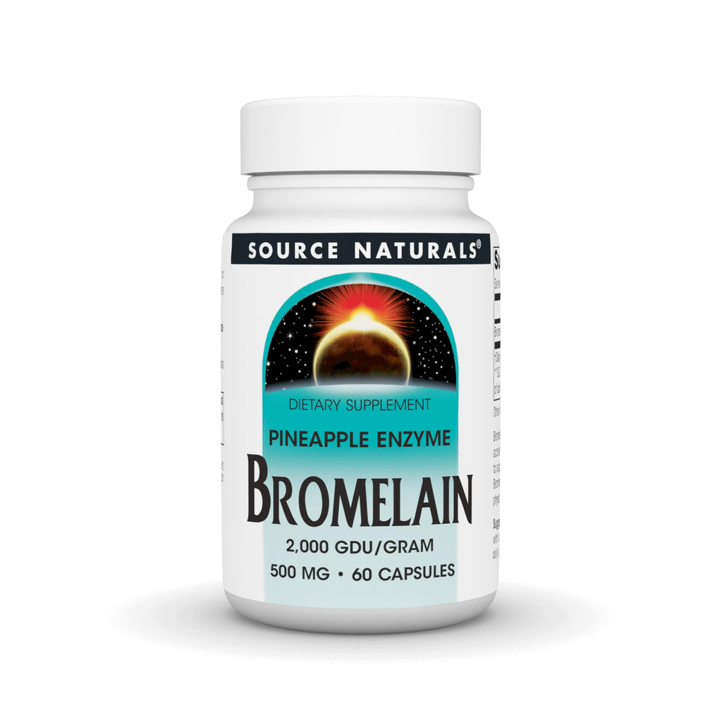 Source Naturals Bromelain 2000 GDU/gram - Pineapple Enzyme, 60 Capsules