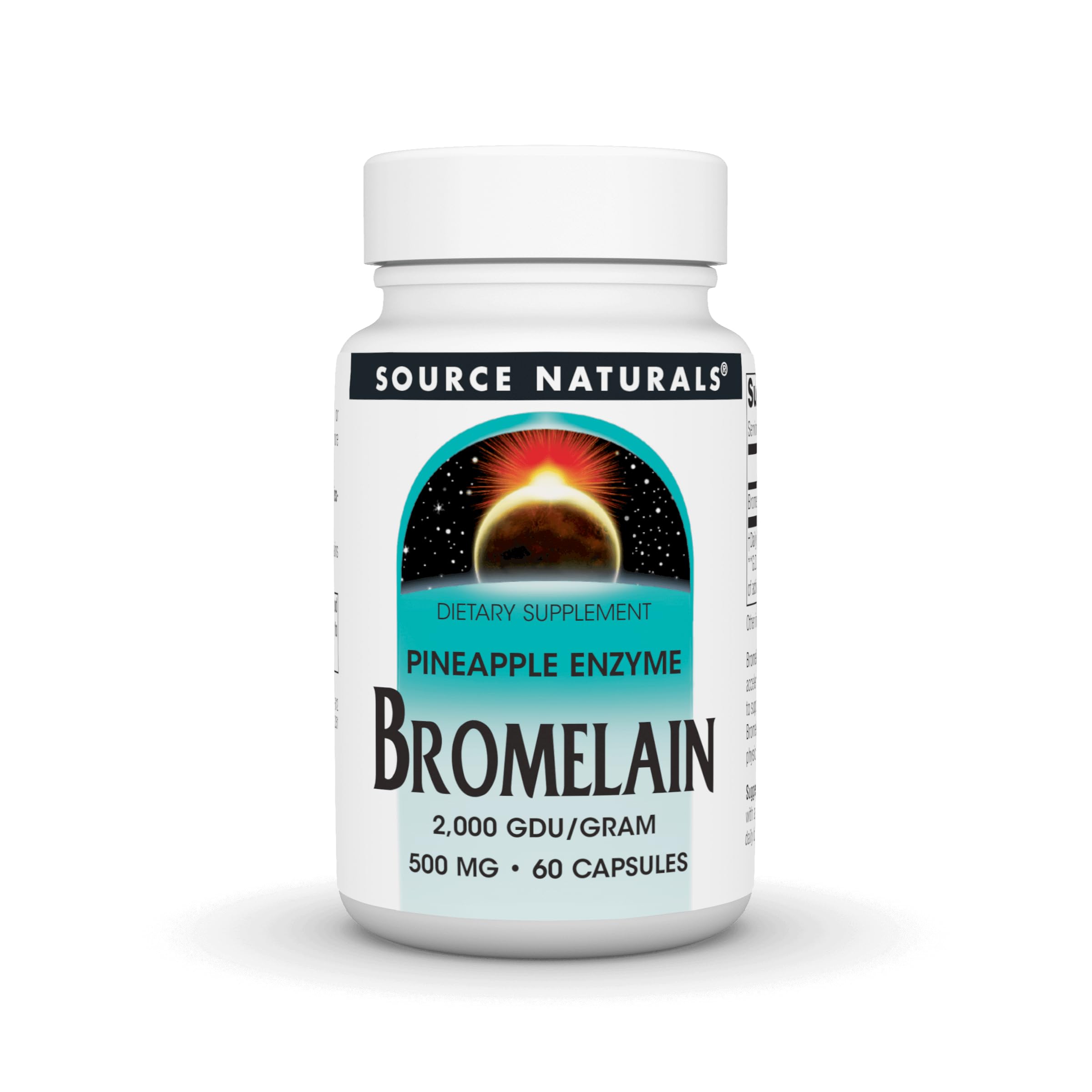 Source Naturals Bromelain 2000 GDU/gram - Pineapple Enzyme, 60 Capsules