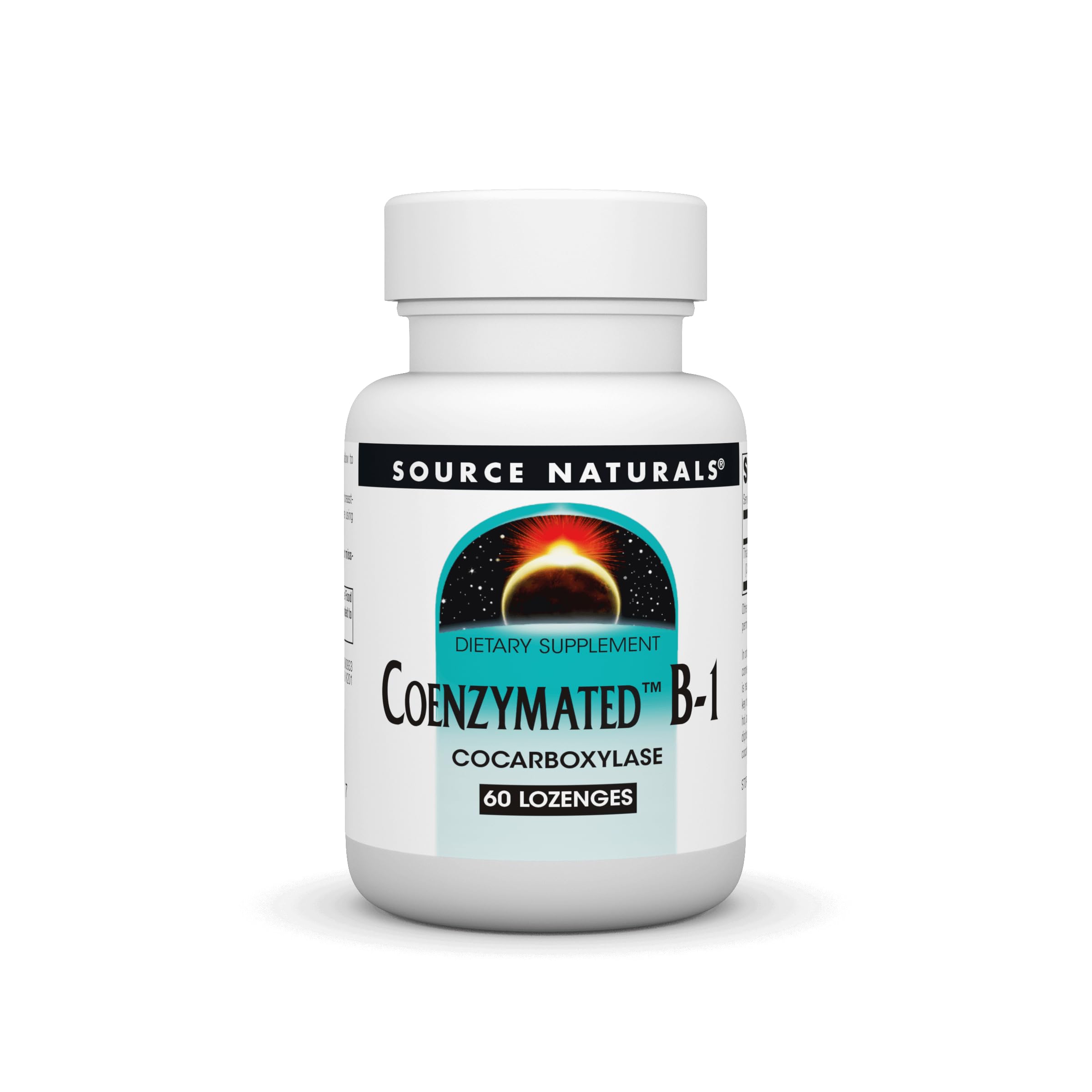 Source Naturals Coenzymated B-1 25mg – Fast-Acting Thiamin Cocarboxylase Lozenges (60)