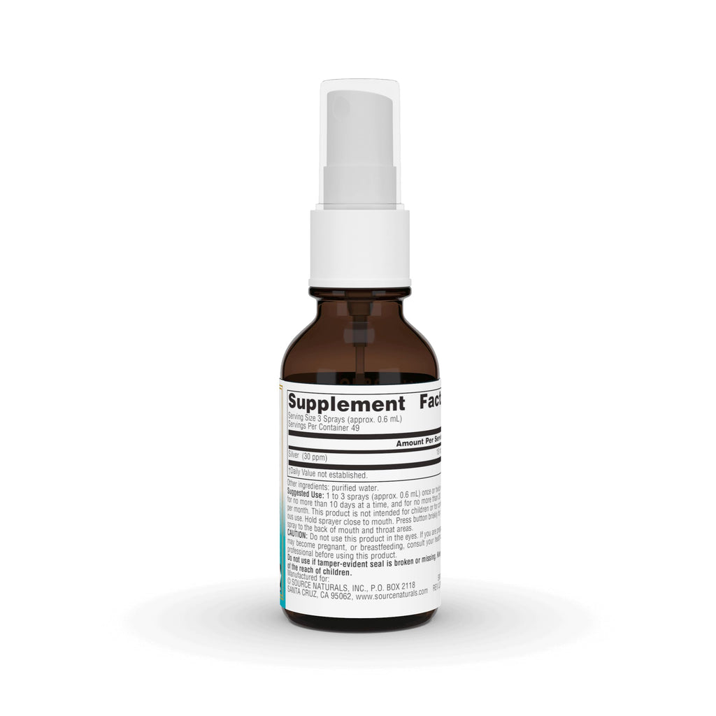 Source Naturals Wellness Colloidal Silver 30 PPM Liquid Spray Bottle - 1 fl oz