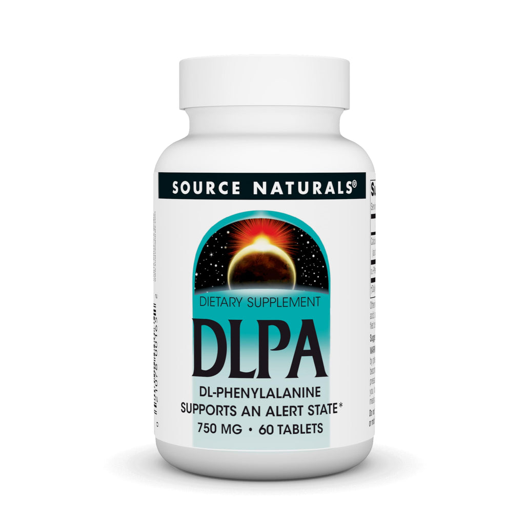 Source Naturals DLPA DL-Phenylalanine 750 mg - 60 Tablets | Mood & Alertness Support