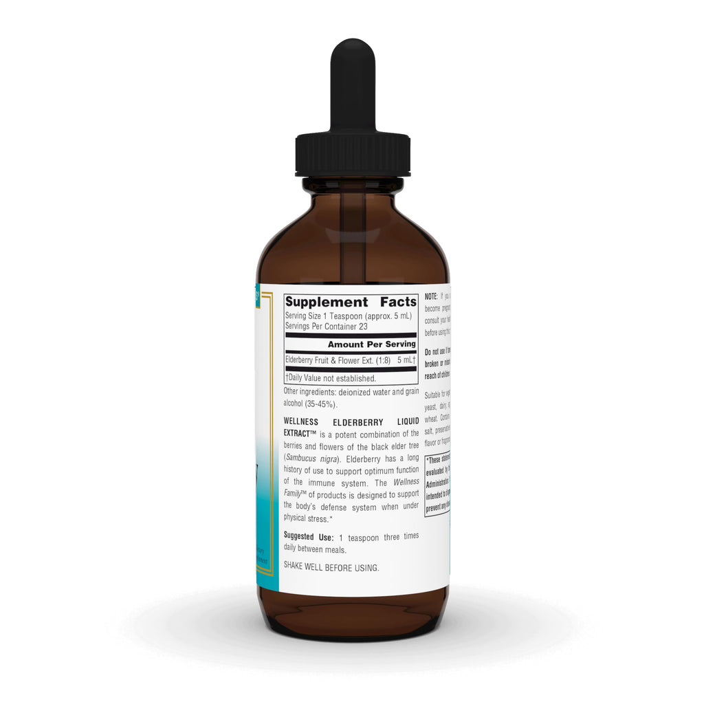 Source Naturals Wellness Elderberry Liquid Extract – Immune System Support* | Sambucus nigra | 4 fl oz