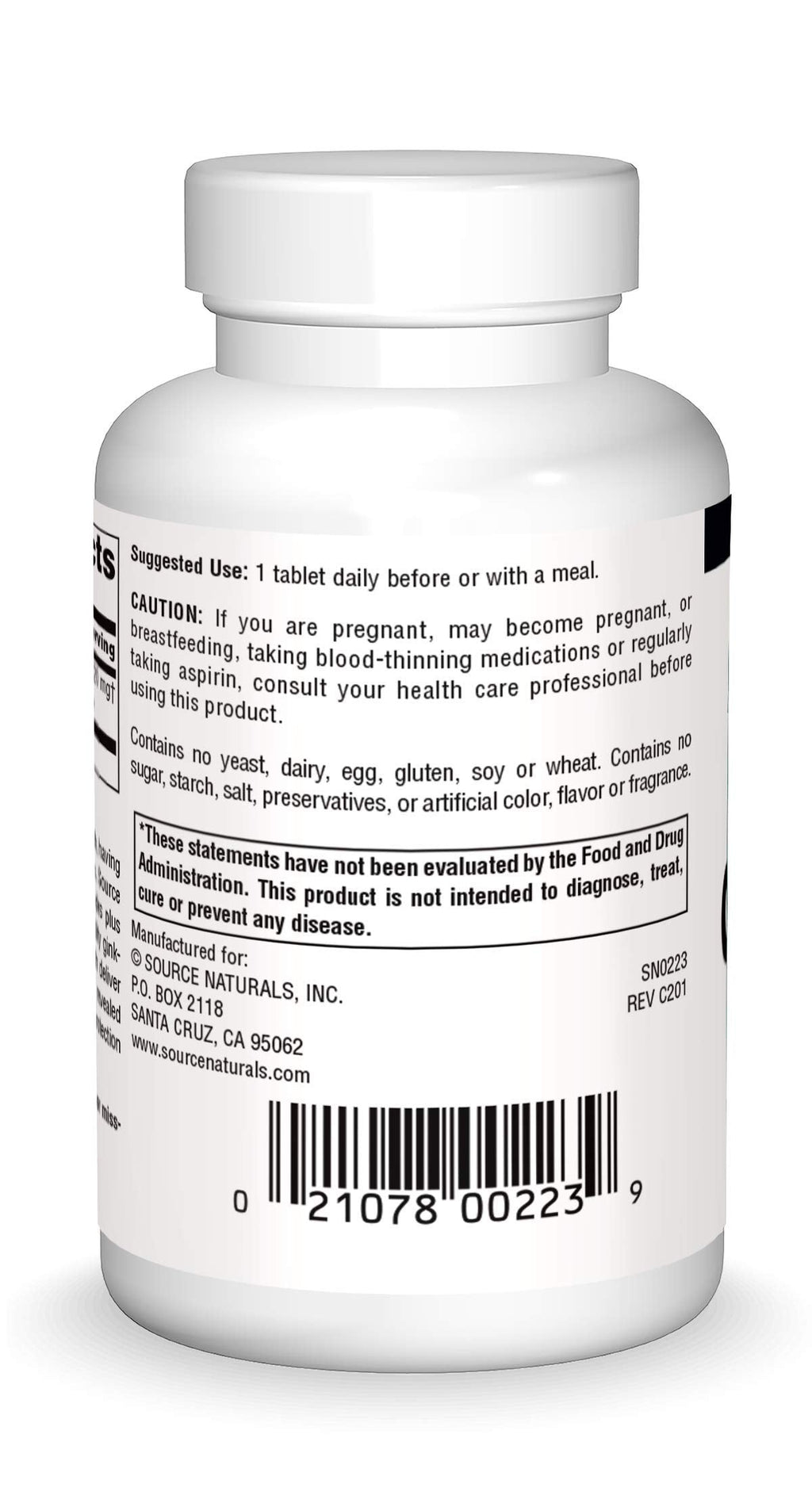 Source Naturals Ginkgo-24 - Ginkgo Biloba Extract 120 mg Supports Mental Acuity - 120 Tablets