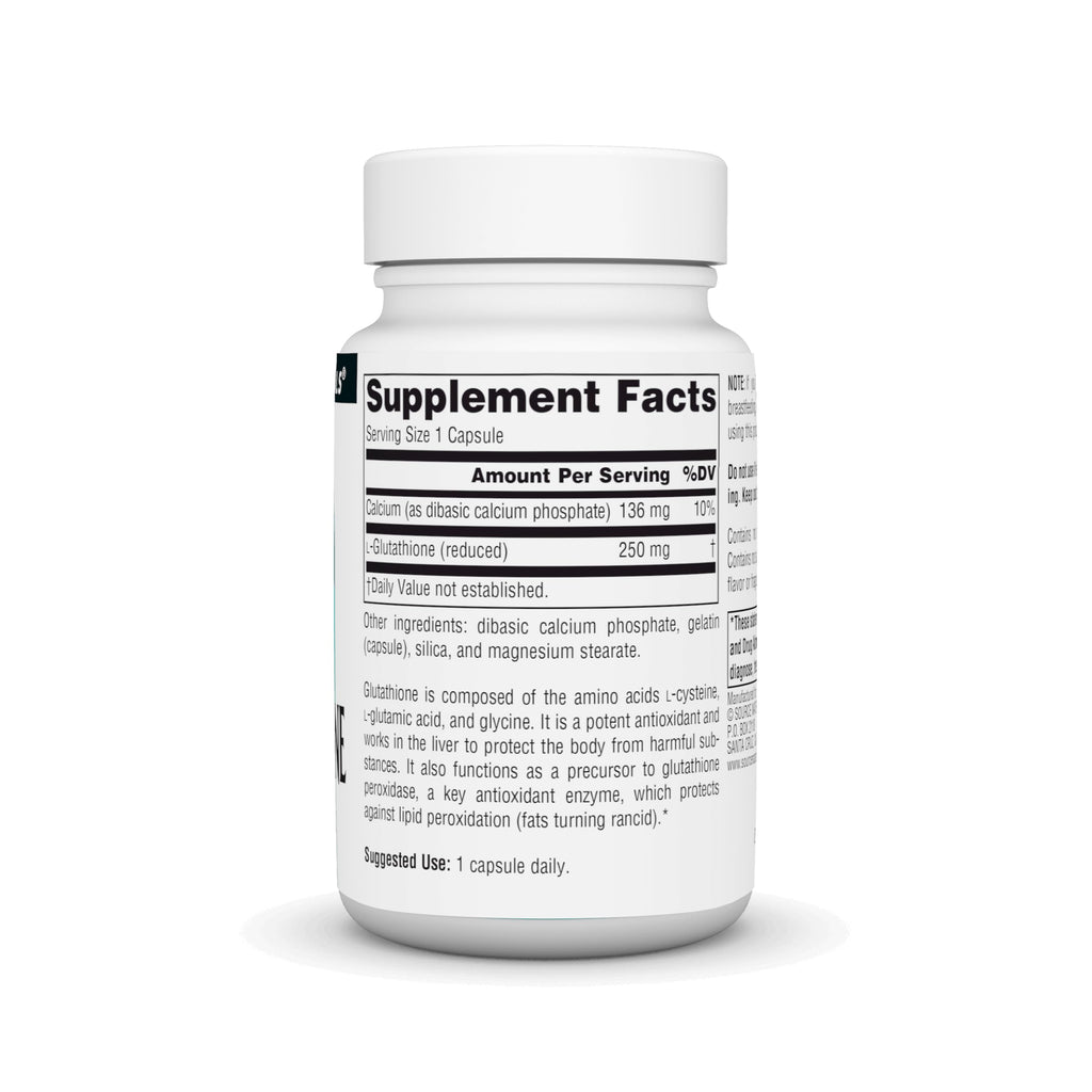 Source Naturals Glutathione - 250mg Liver Support - 30 Capsules