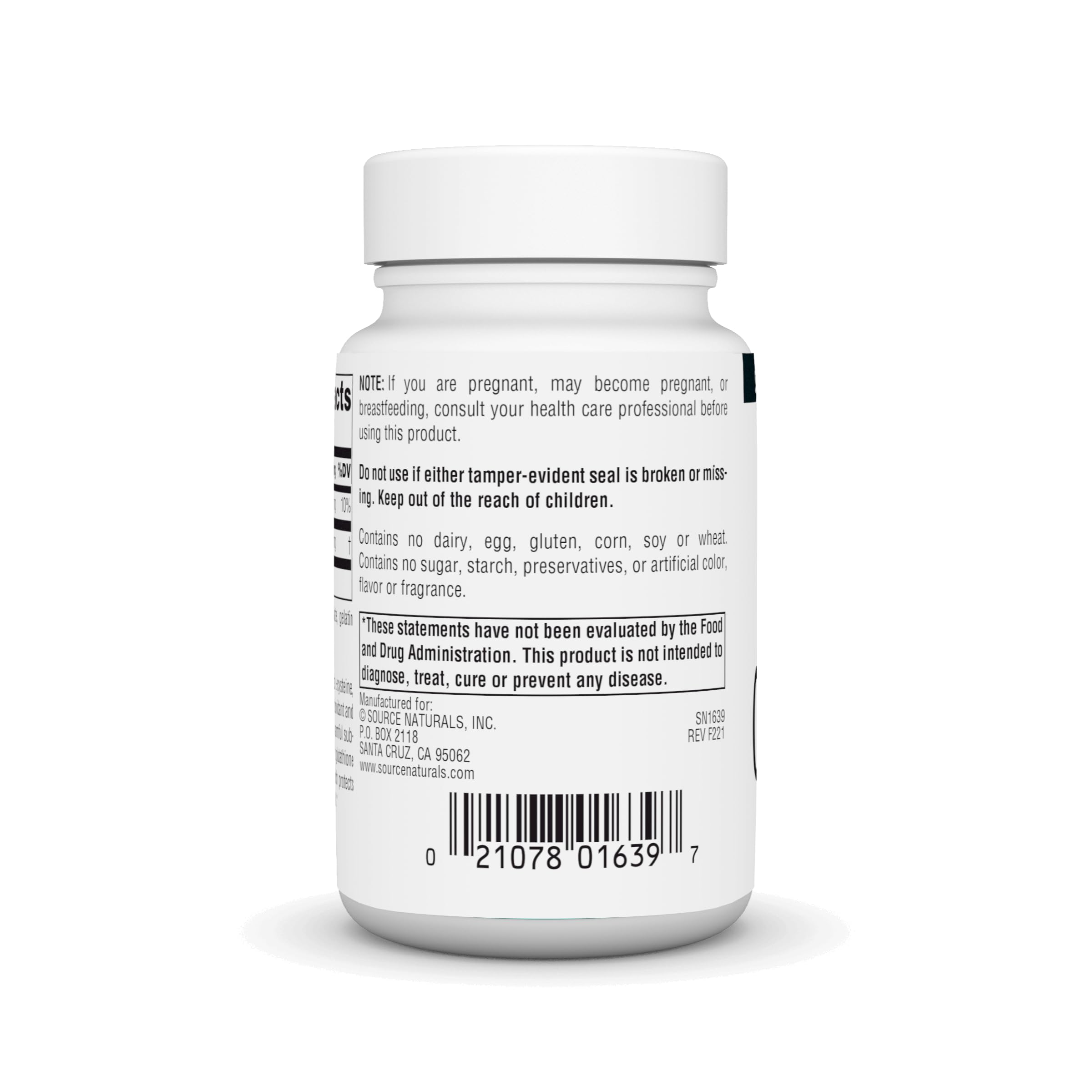 Source Naturals Glutathione - 250mg Liver Support - 30 Capsules