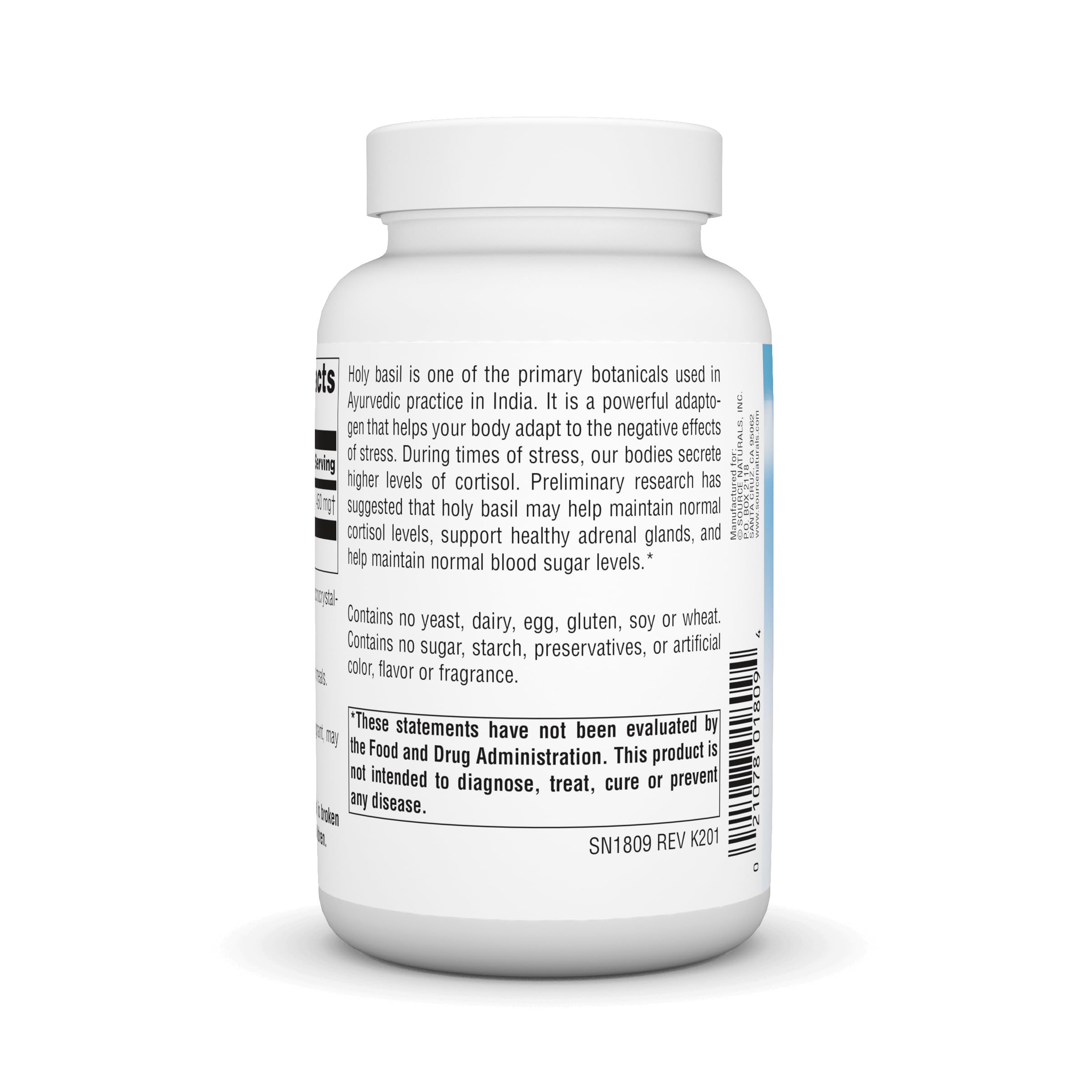 Source Naturals Holy Basil Extract Adrenal Support* 450mg - 120 Capsules