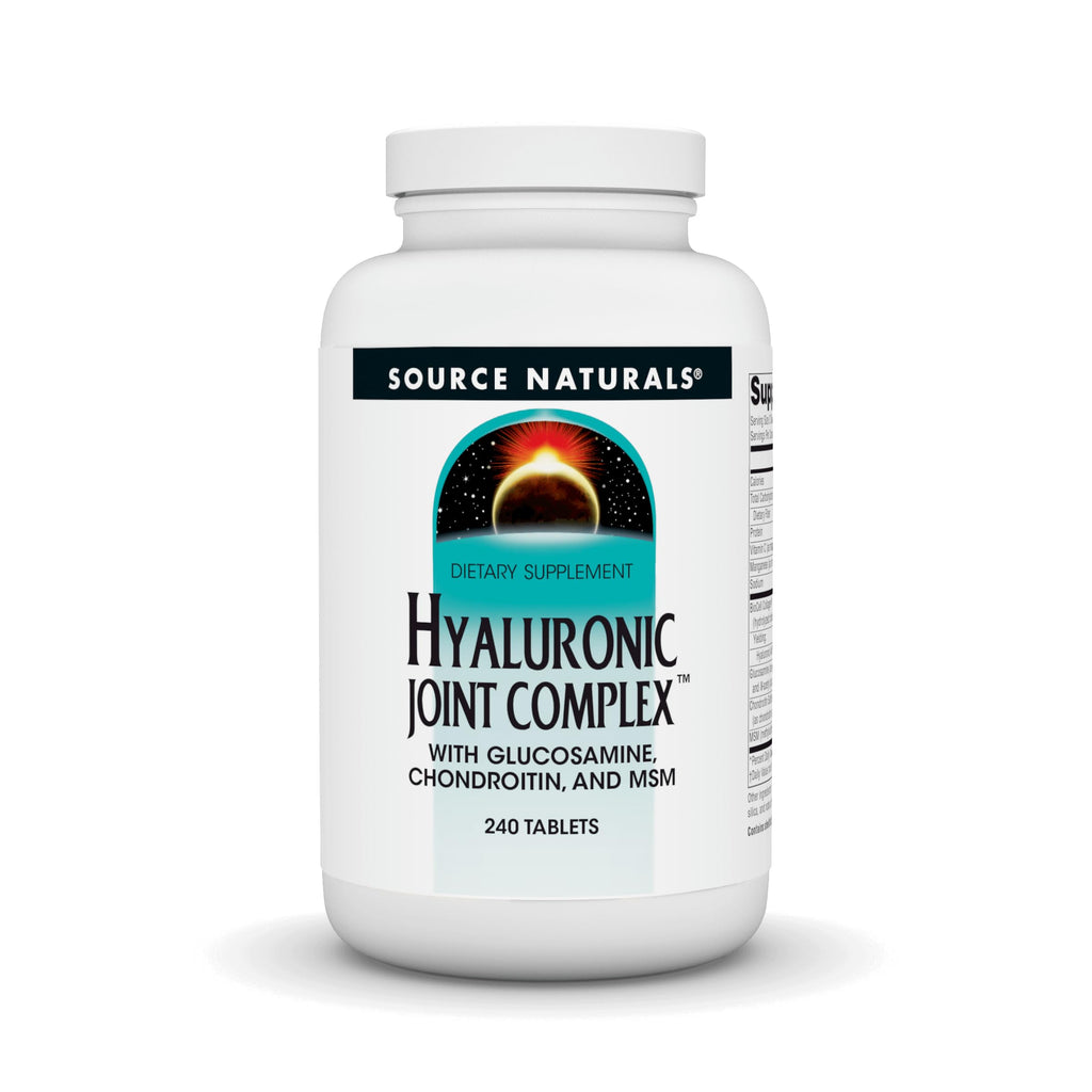Source Naturals Hyaluronic Joint Complex with Glucosamine, Chondroitin & MSM Extra Strength - 240 Tablets