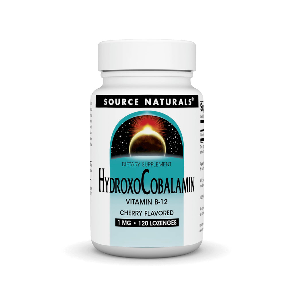 Source Naturals HydroxoCobalamin B-12 Lozenges 1 mg Cherry, 120 Count
