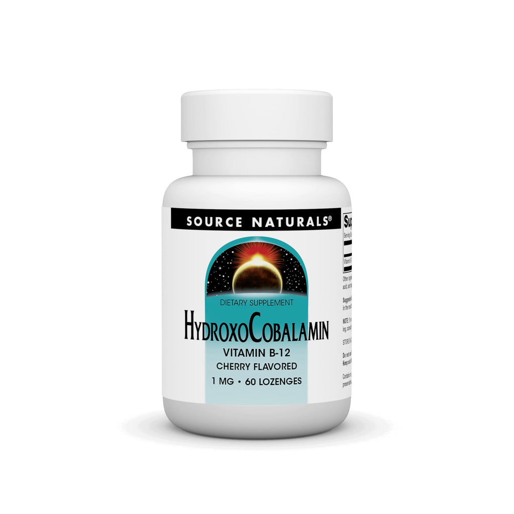 Source Naturals HydroxoCobalamin B-12 Lozenges 1 mg - Cherry, 60 ct