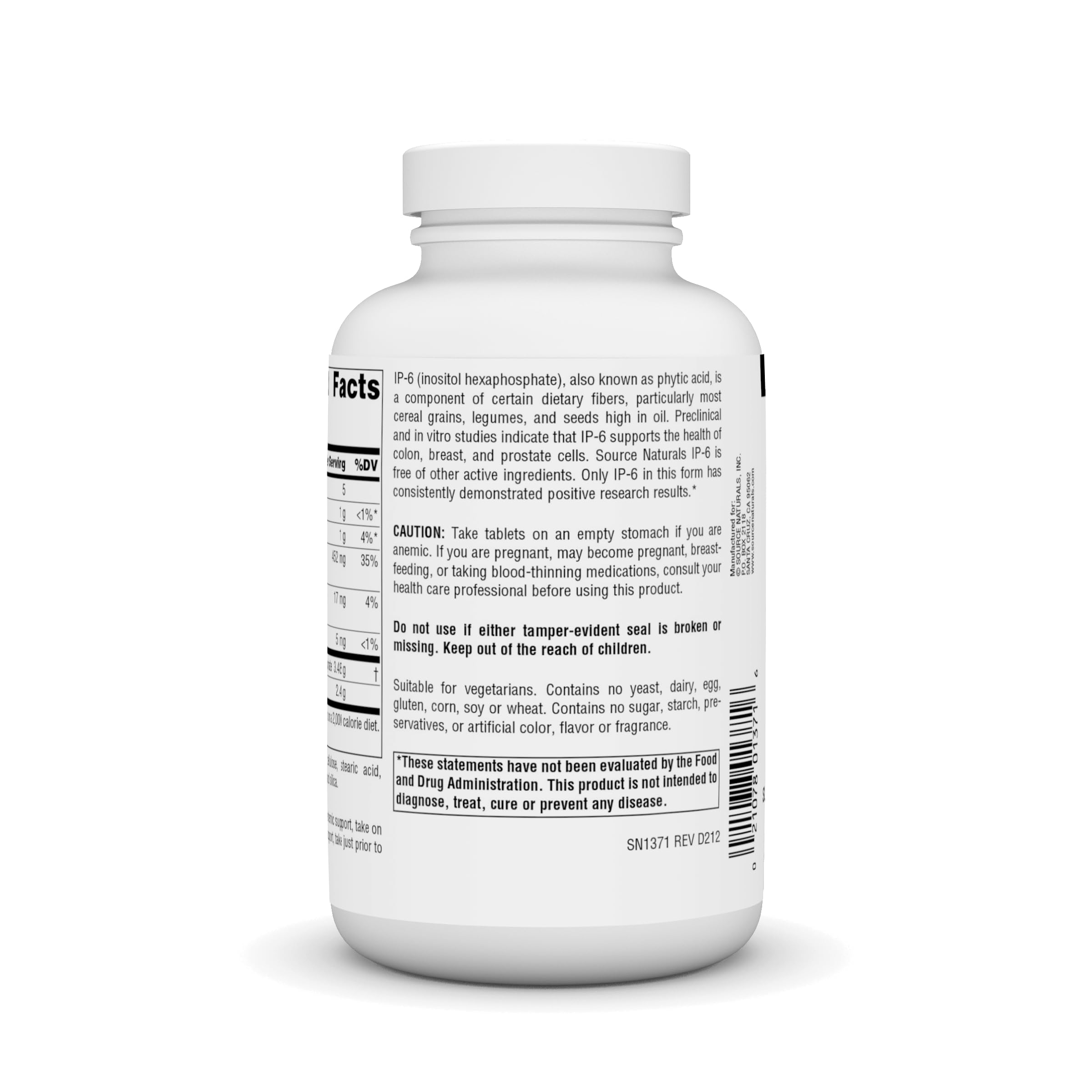 Source Naturals IP-6 Tablet, 180 Count | Inositol Hexaphosphate Supplement