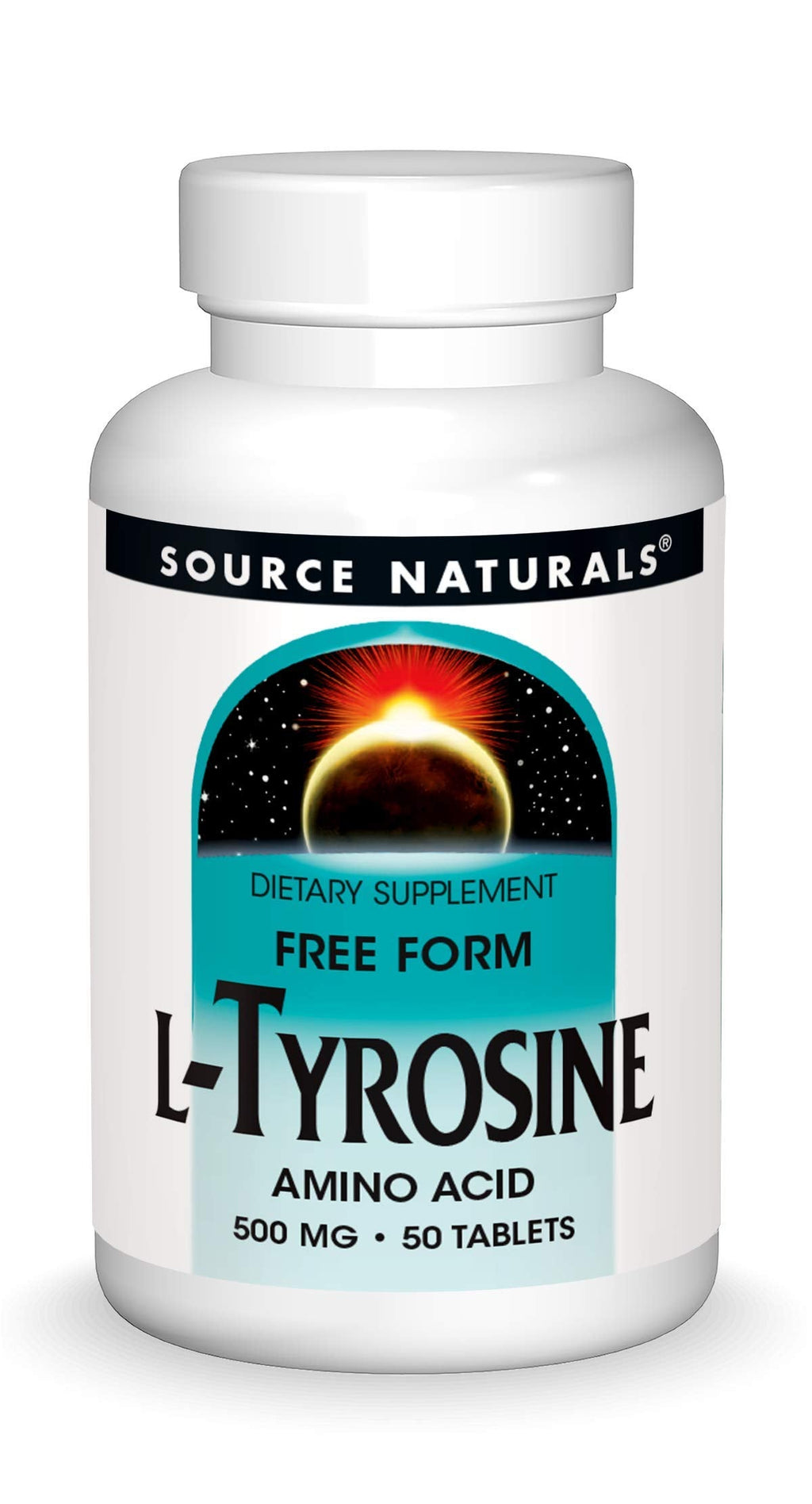 Source Naturals L-Tyrosine Free-Form Amino Acid Supplement - 50 Tablets