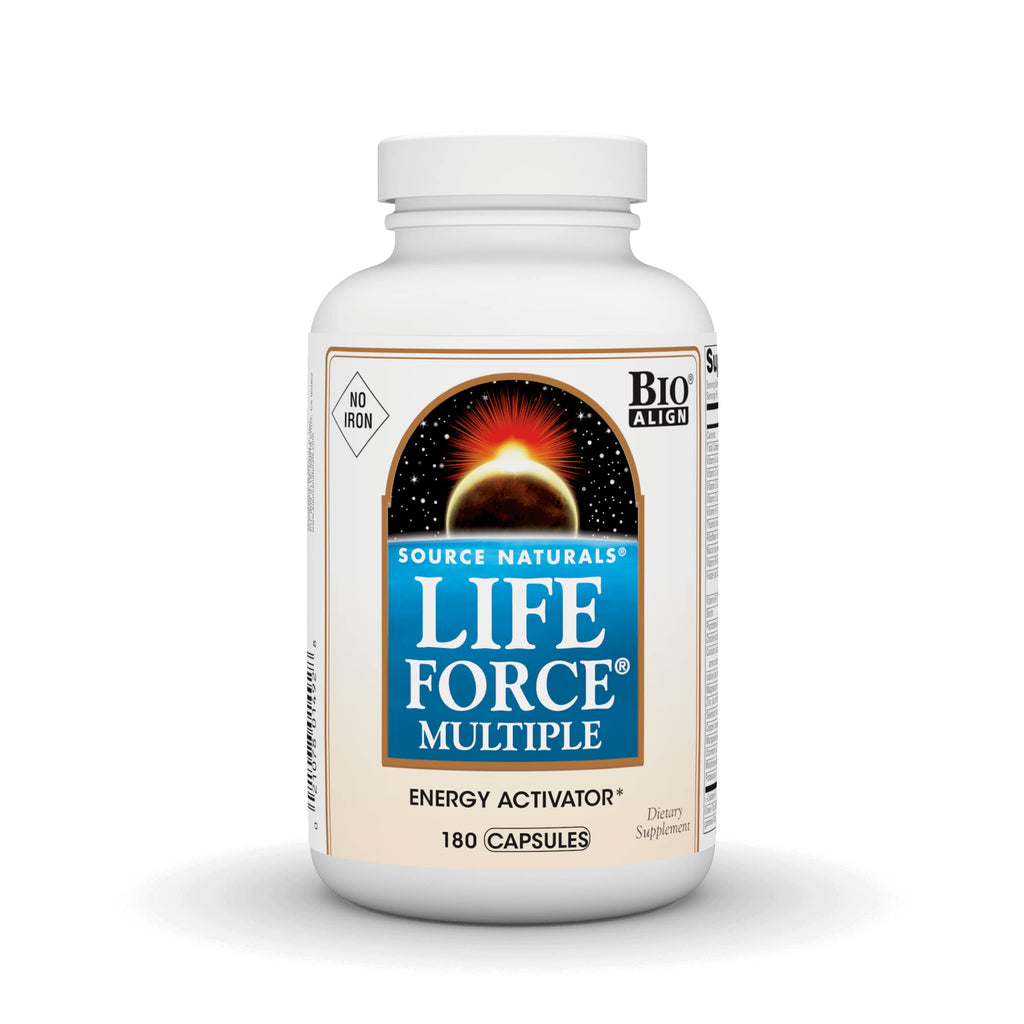 Source Naturals Life Force Iron Free Multivitamin – High Potency Daily Vitamin, 180 Capsules