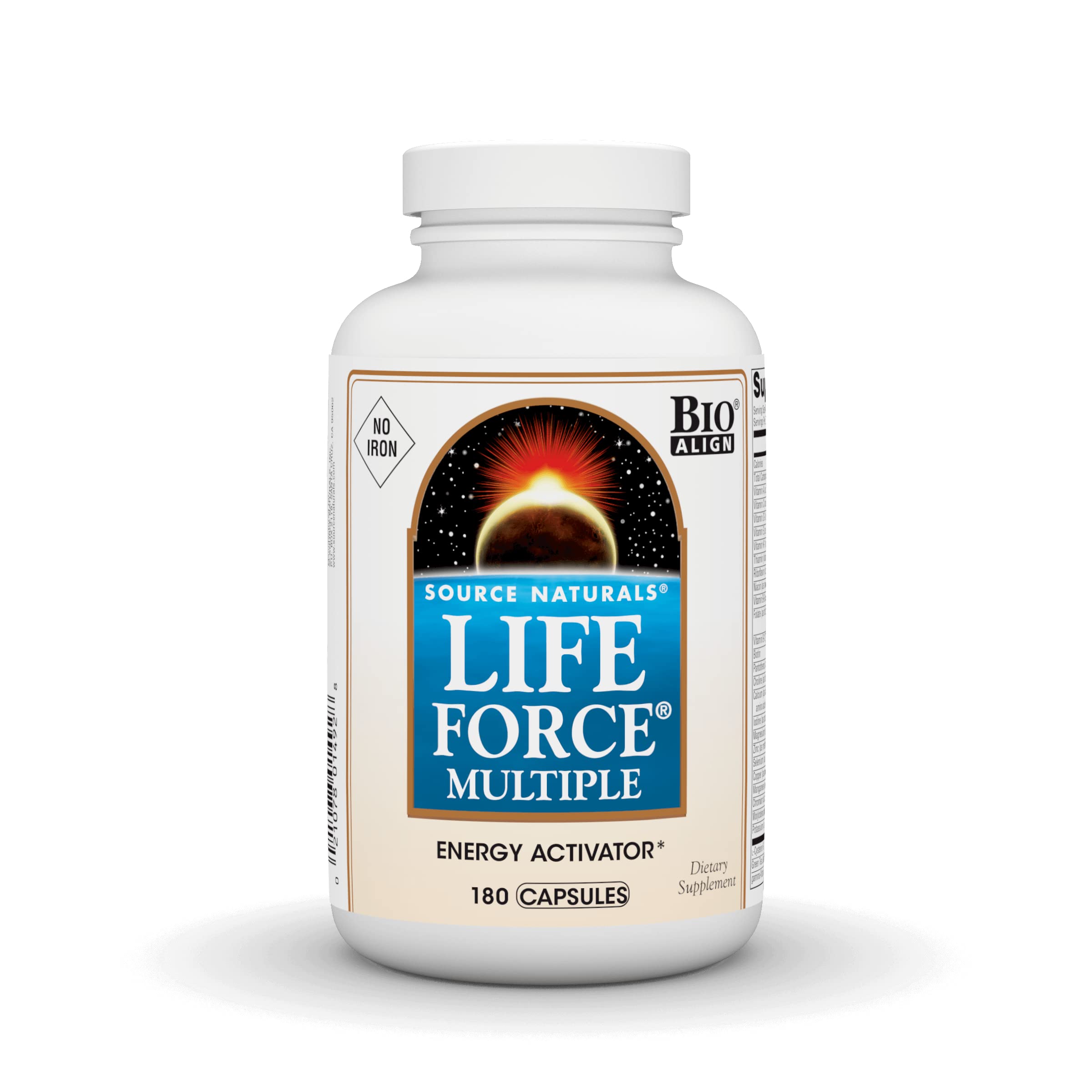 Source Naturals Life Force Iron Free Multivitamin – High Potency Daily Vitamin, 180 Capsules
