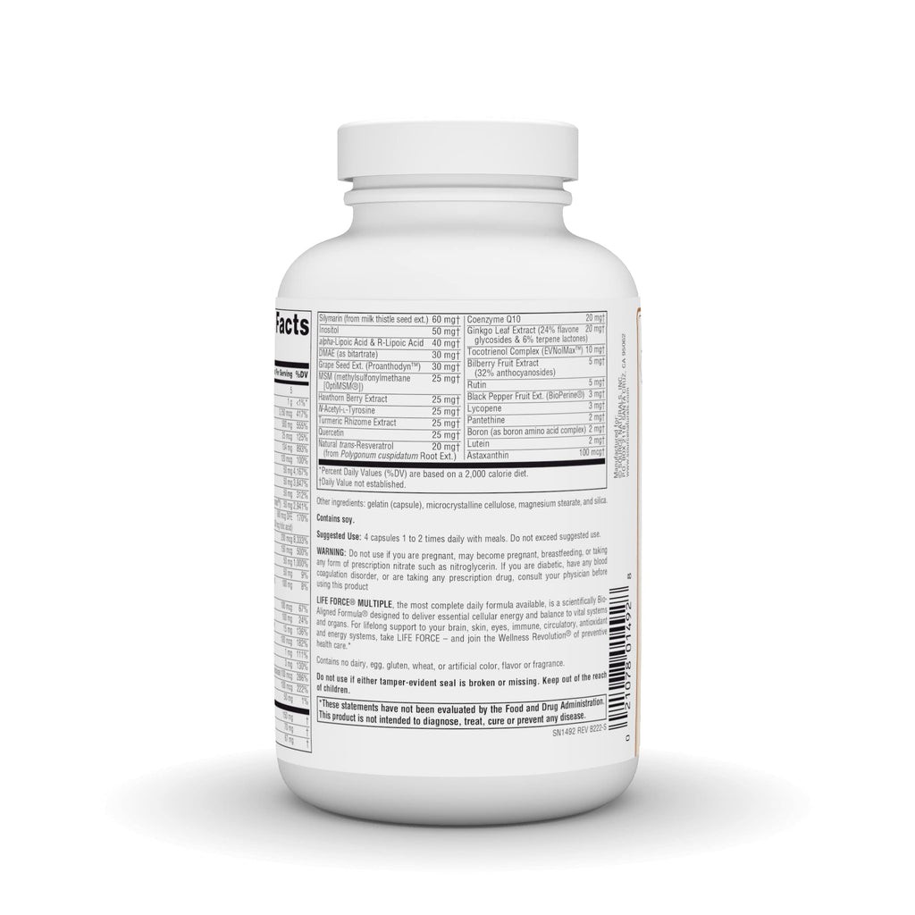 Source Naturals Life Force Iron Free Multivitamin – High Potency Daily Vitamin, 180 Capsules
