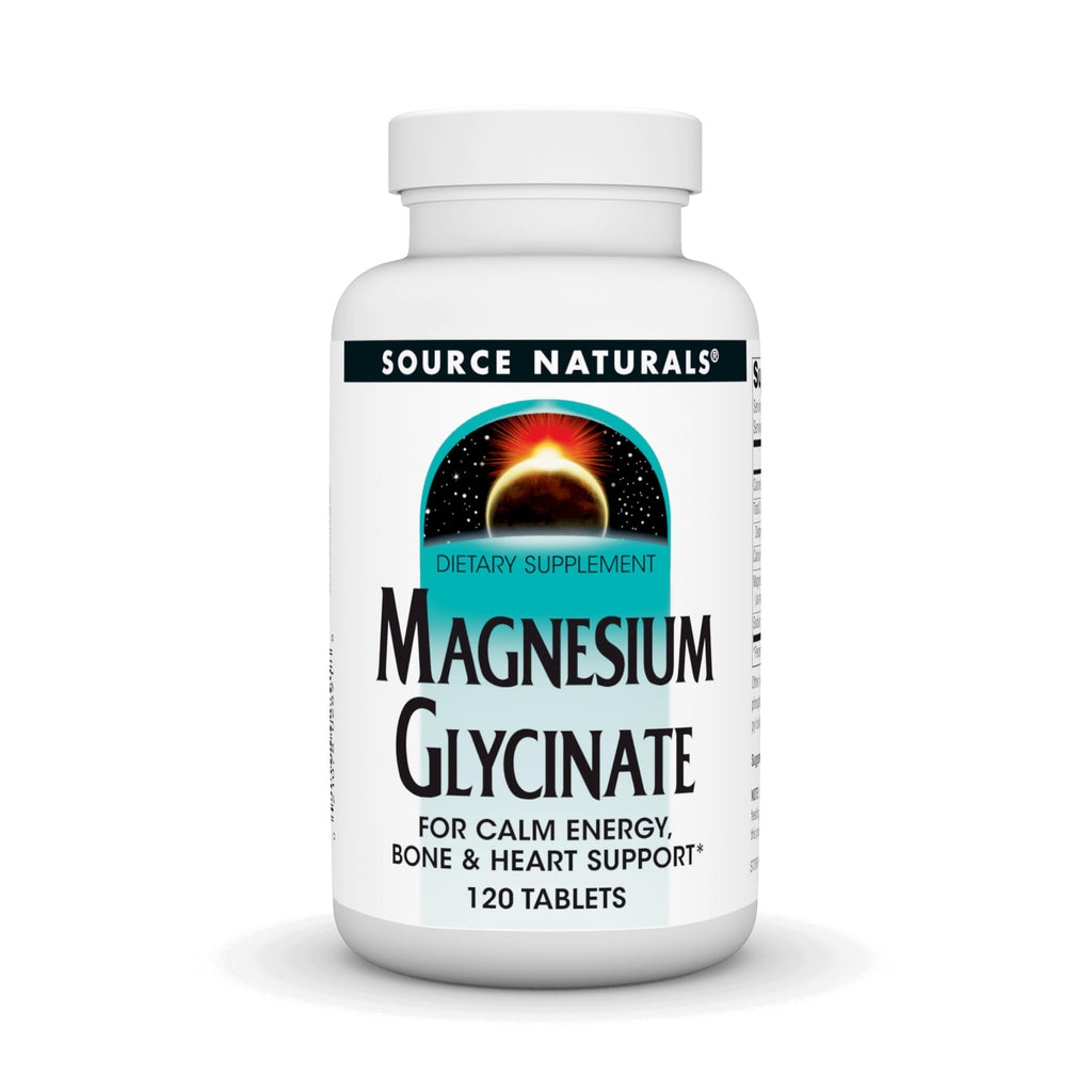 Source Naturals Magnesium Glycinate 200 mg | High Absorption, 120 Tablets