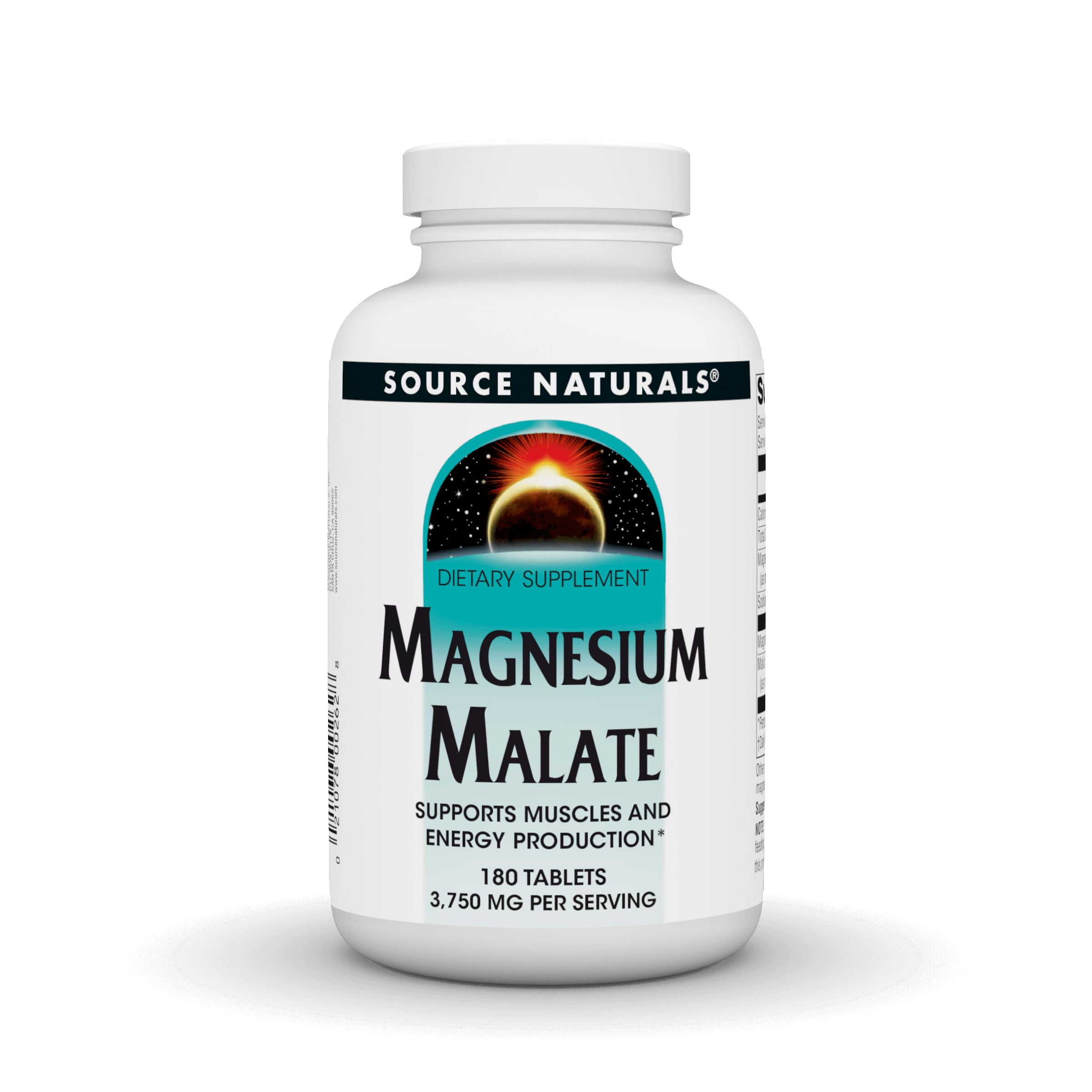 Source Naturals Magnesium Malate - 3750mg per Serving - 180 Tablets