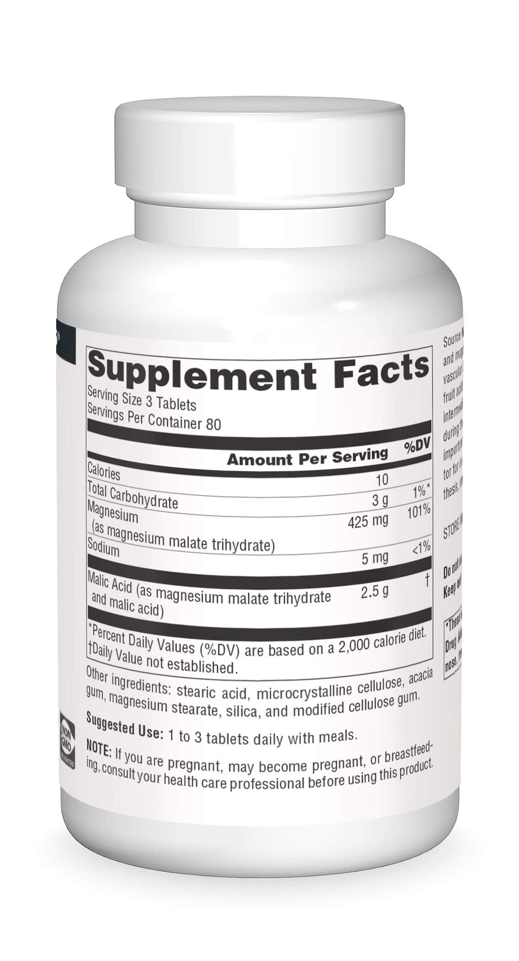 Source Naturals Malic Acid 2,500 mg - Supports Muscle Function & Energy Production | 240 Tablets
