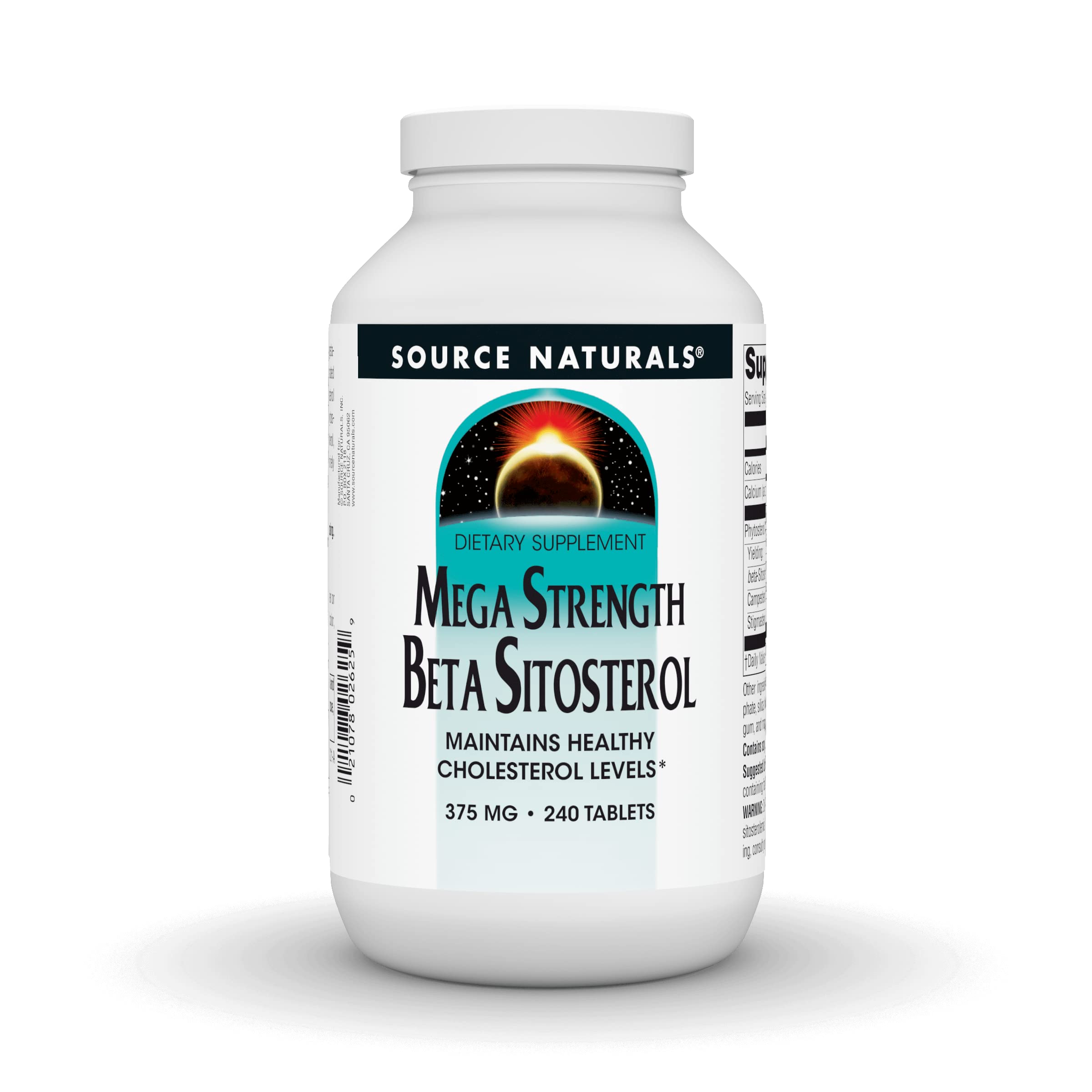 Source Naturals Mega Strength Beta Sitosterol 375mg - 240 Tablets