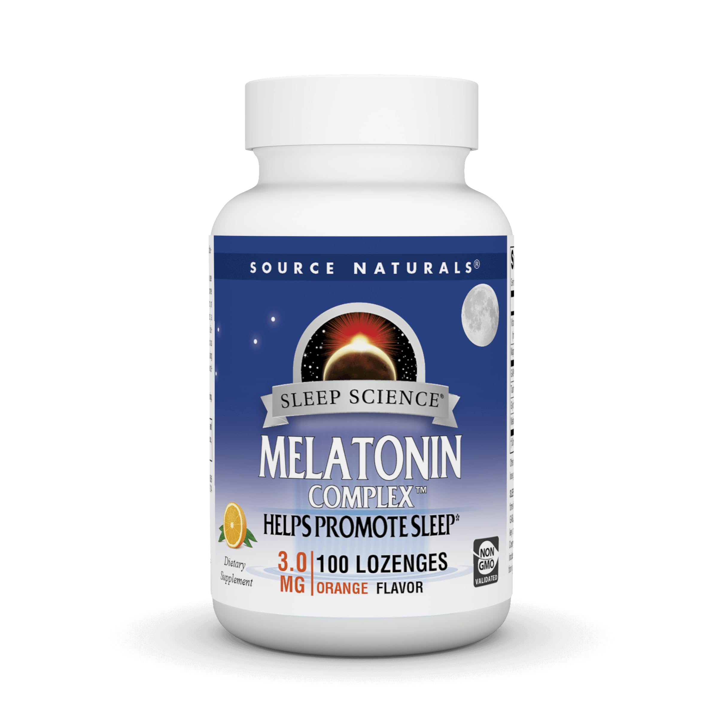 Source Naturals Melatonin Complex - 3 mg Orange Lozenges (50 & 100 Count)