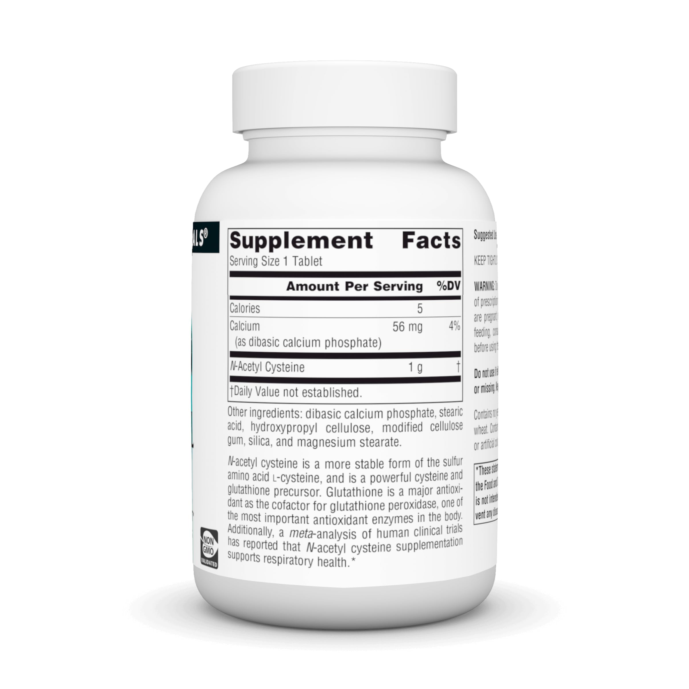 Source Naturals N-Acetyl Cysteine 1000 mg – Antioxidant Support for Respiratory Health | 60 Tablets