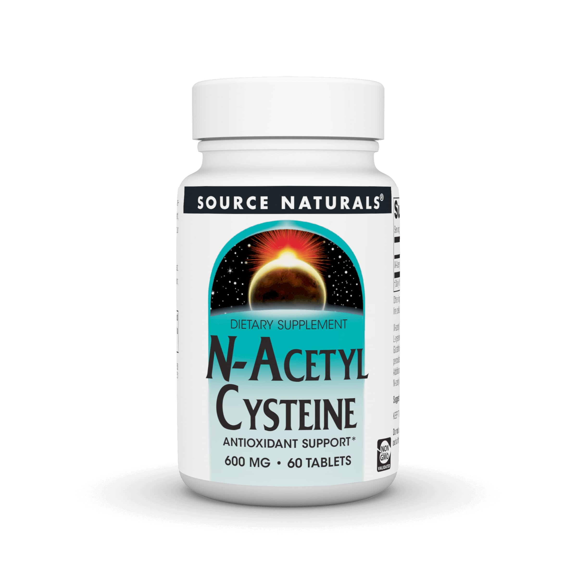 Source Naturals N-Acetyl Cysteine 600 mg — Antioxidant Support for Respiratory Health | 60 Tablets