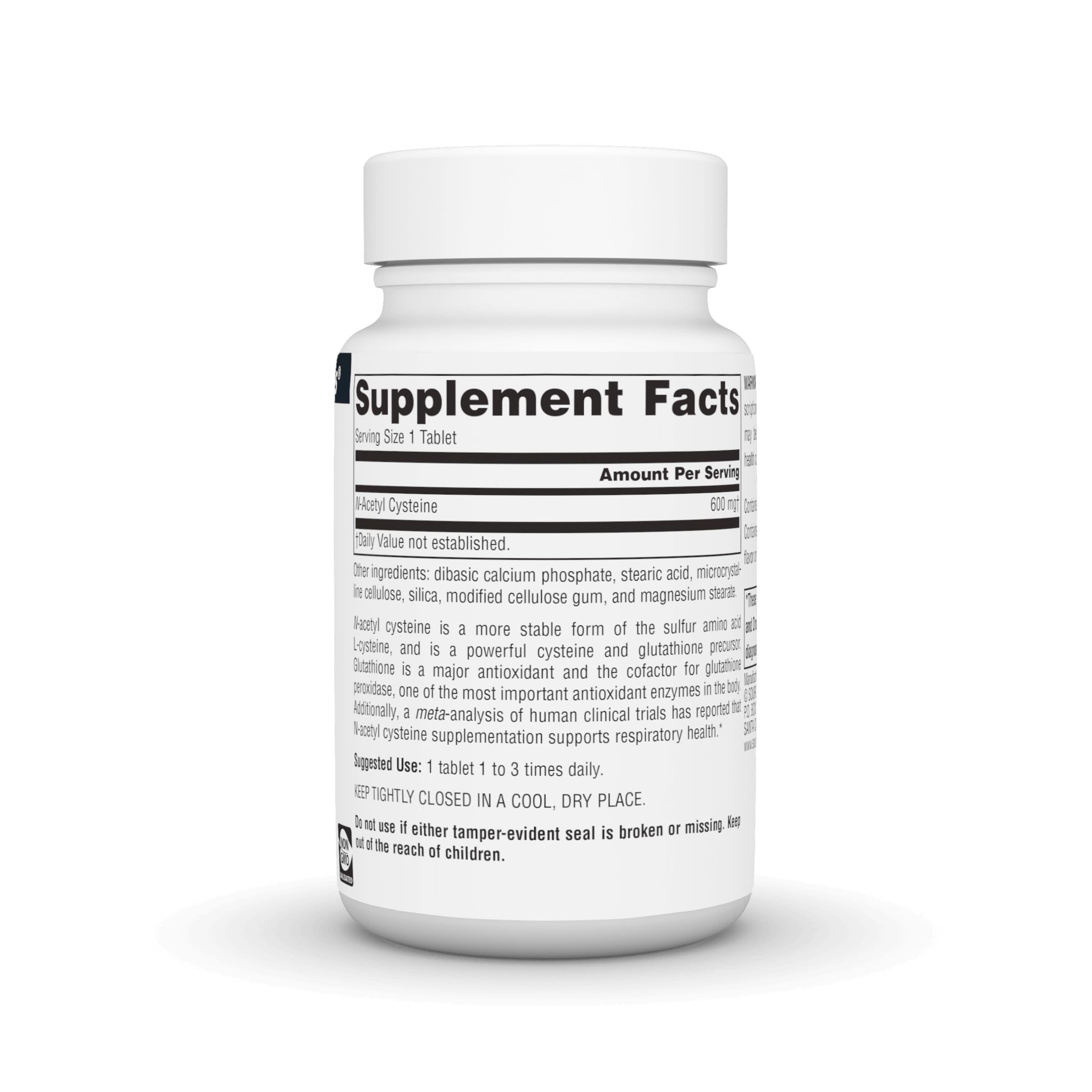 Source Naturals N-Acetyl Cysteine 600 mg — Antioxidant Support for Respiratory Health | 60 Tablets