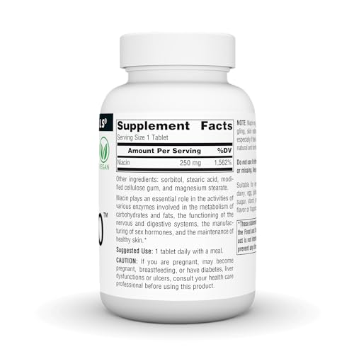 Source Naturals Niacin 250 – Vegan Vitamin B-3 Tablets, 250 Count