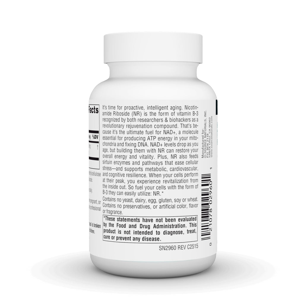 Source Naturals NR Nicotinamide Riboside 300 mg – 60 Vegan Capsules
