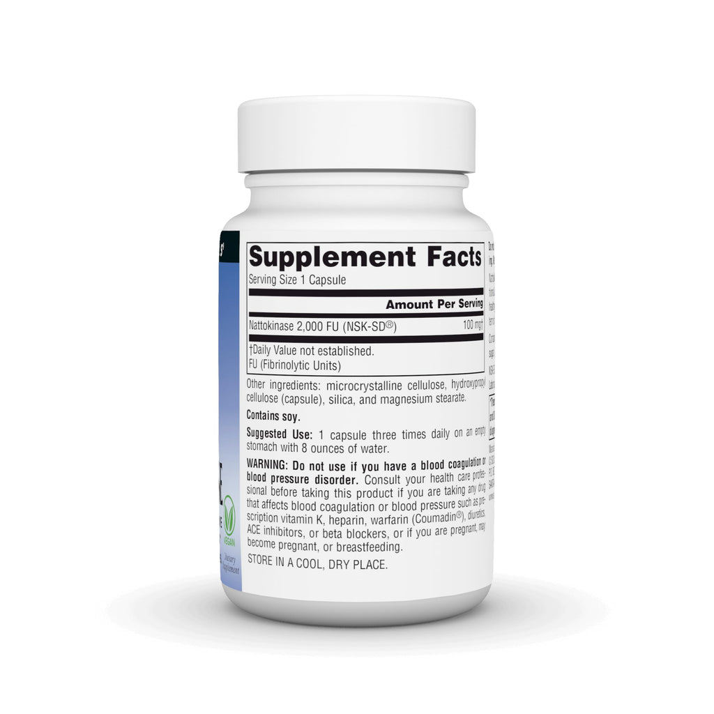 Source Naturals NSK-SD Nattokinase 100mg | Systemic Enzyme for Healthy Circulation - 60 Vegan Capsules