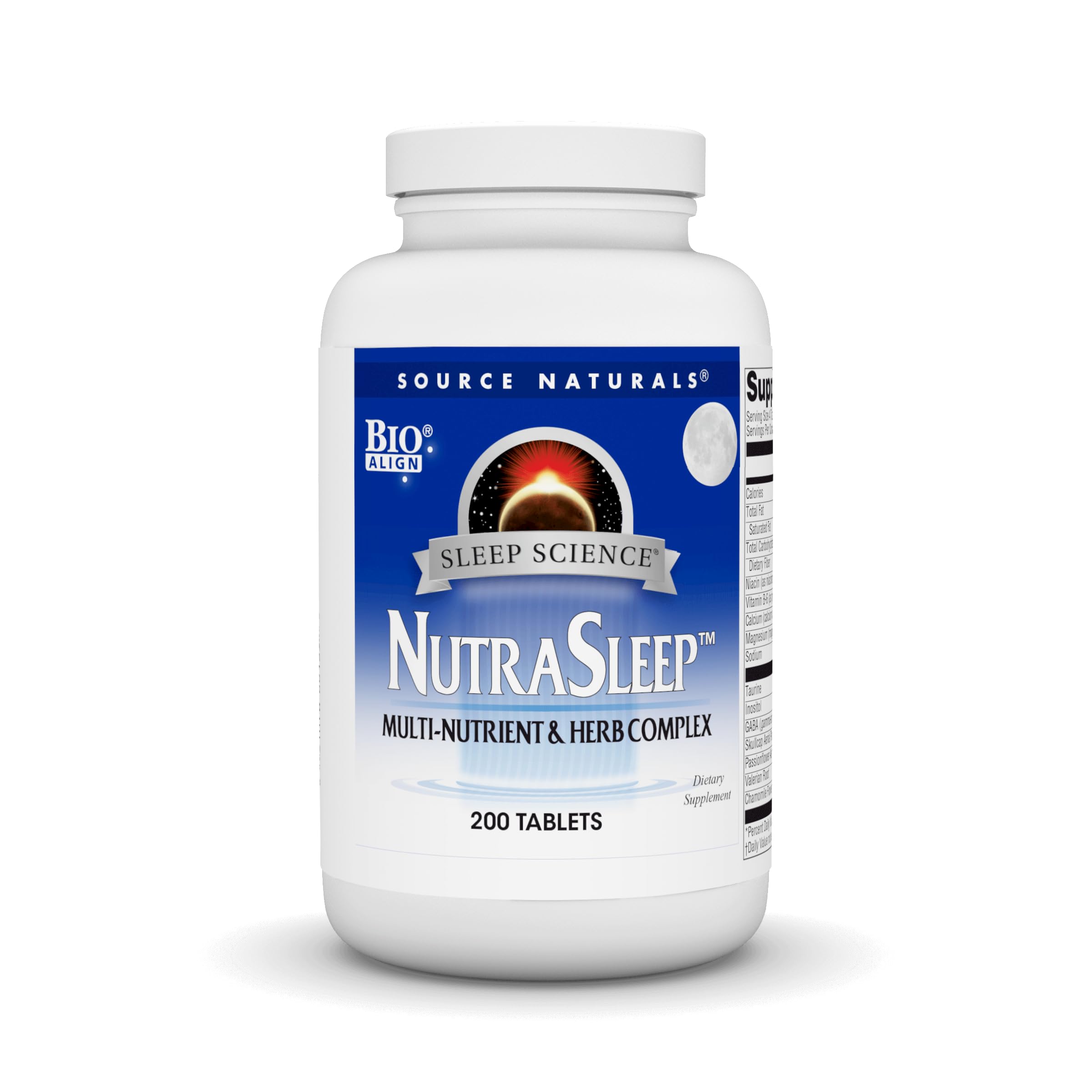 Source Naturals NutraSleep Melatonin-Free Multi-Nutrient & Herb Complex – 200 Tablets