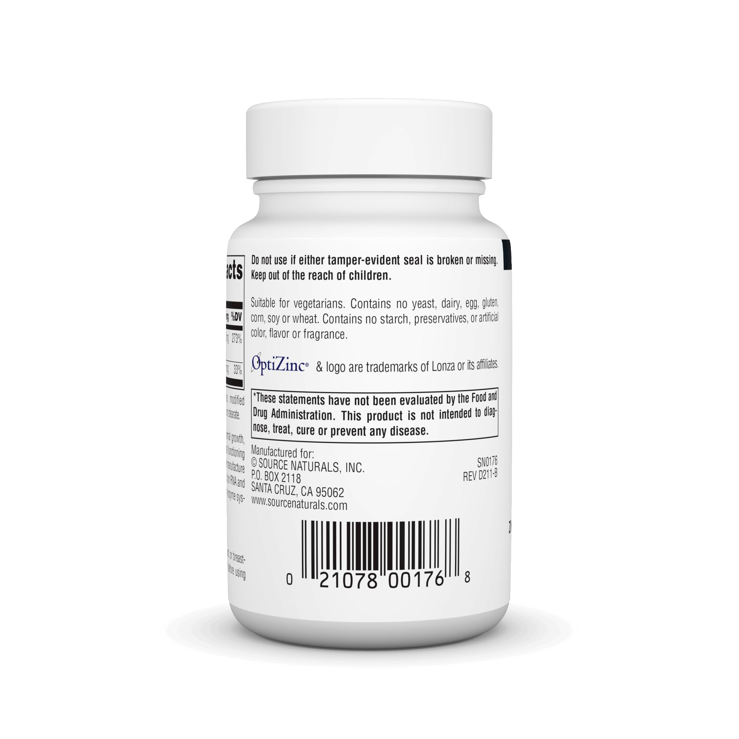Source Naturals OptiZinc Zinc Monomethionine Sulfate Complex – 240 Tablets | Dietary Supplement