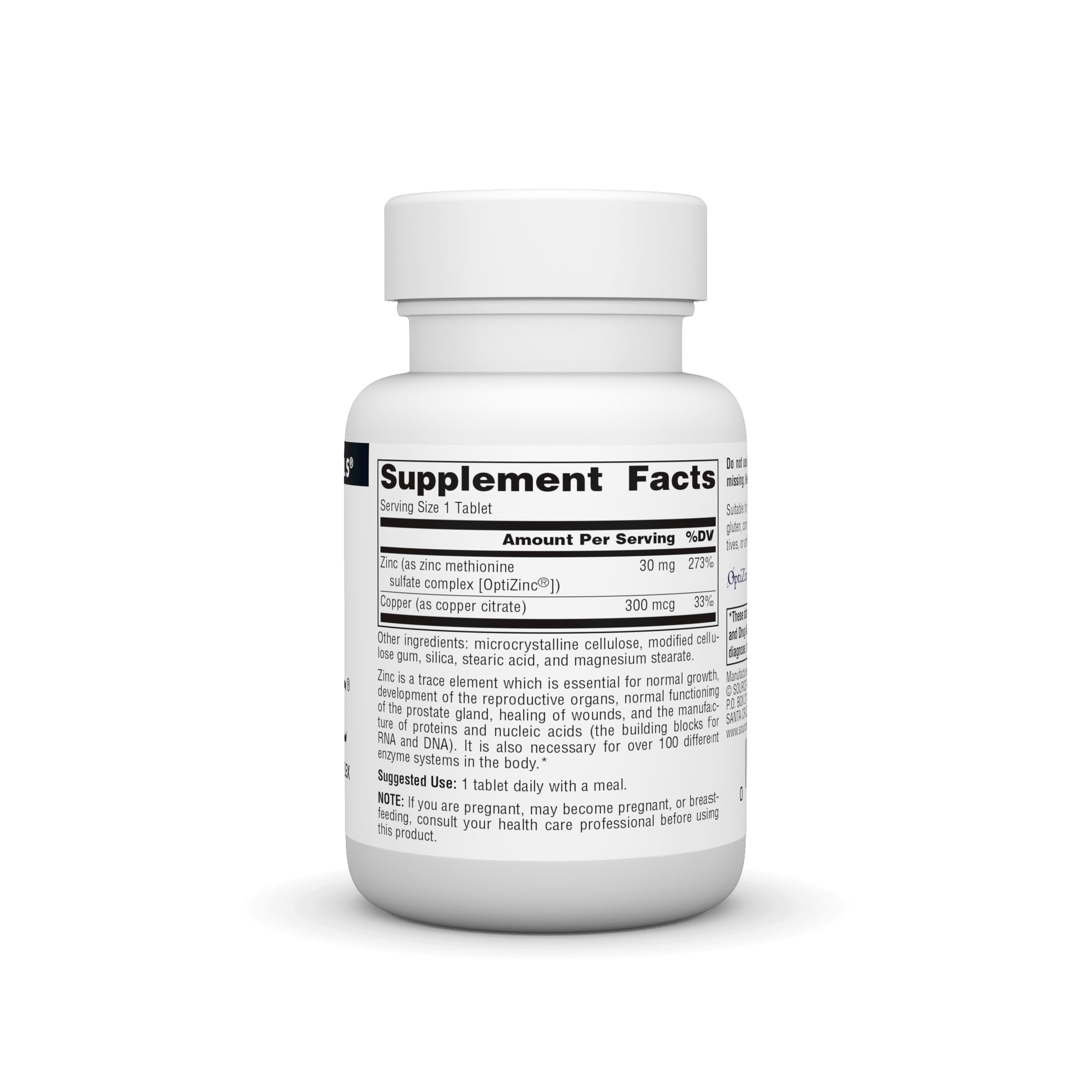 Source Naturals OptiZinc Zinc Monomethionine Sulfate Complex – 60 Tablets