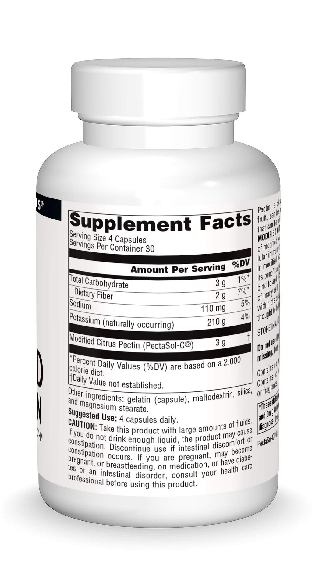 Source Naturals PectImmune: Modified Citrus Pectin for Cellular Immune Health, 750 mg, 120 capsules