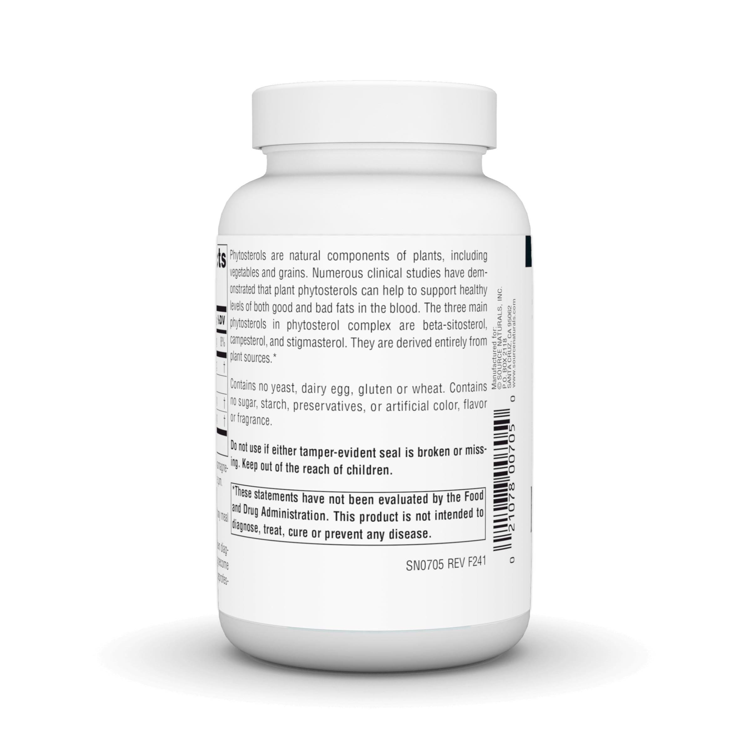 Source Naturals Phytosterol Complex with Beta-Sitosterol, Supports Healthy Cholesterol Levels*, 113 mg - 180 Tablets