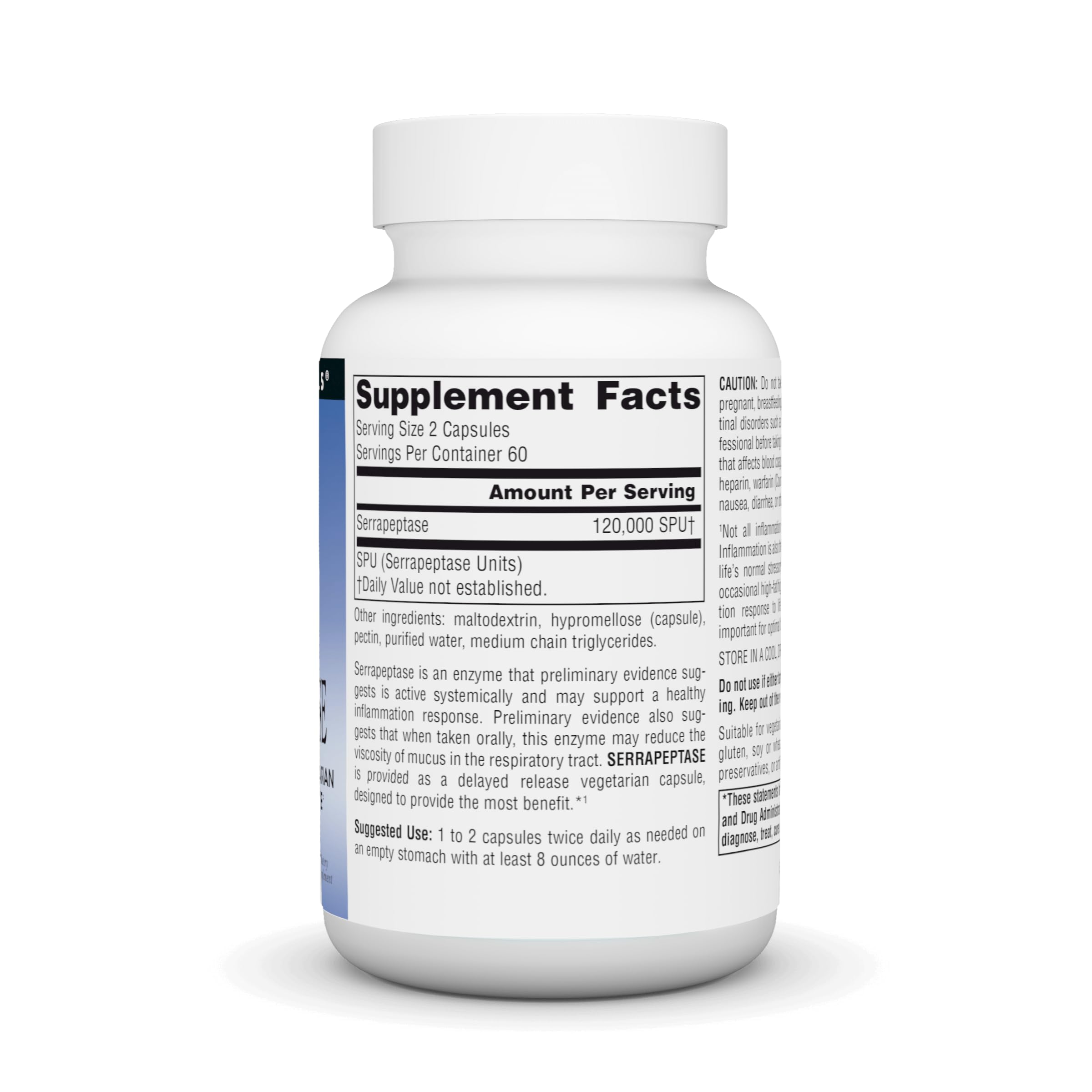 Source Naturals Serrapeptase - Delayed Release Enzyme - 120 Vegetarian Capsules