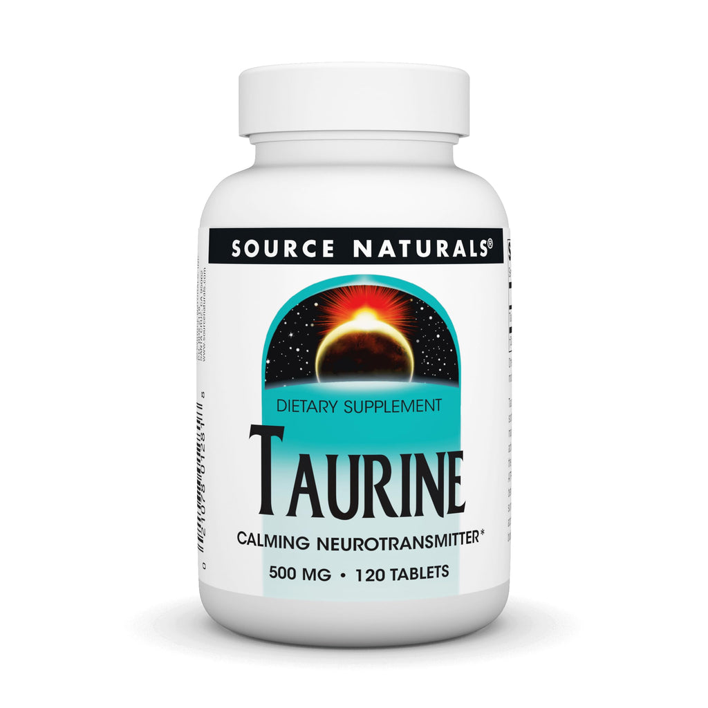 Source Naturals Taurine 500 mg Tabs - Calming Neurotransmitter, 120 ct