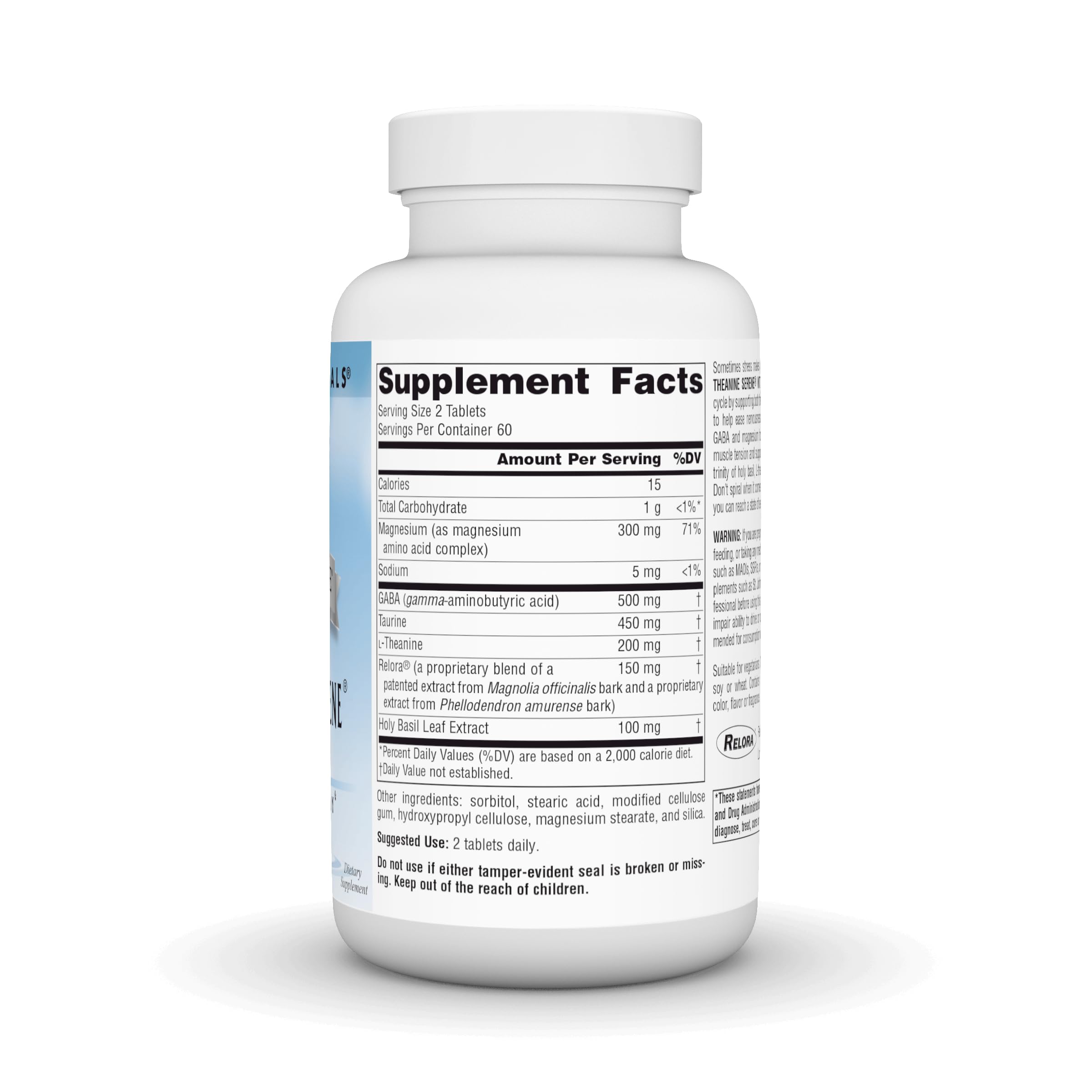 Source Naturals Theanine Serene with Relora – Calm Mind & Body, 120 Tablets